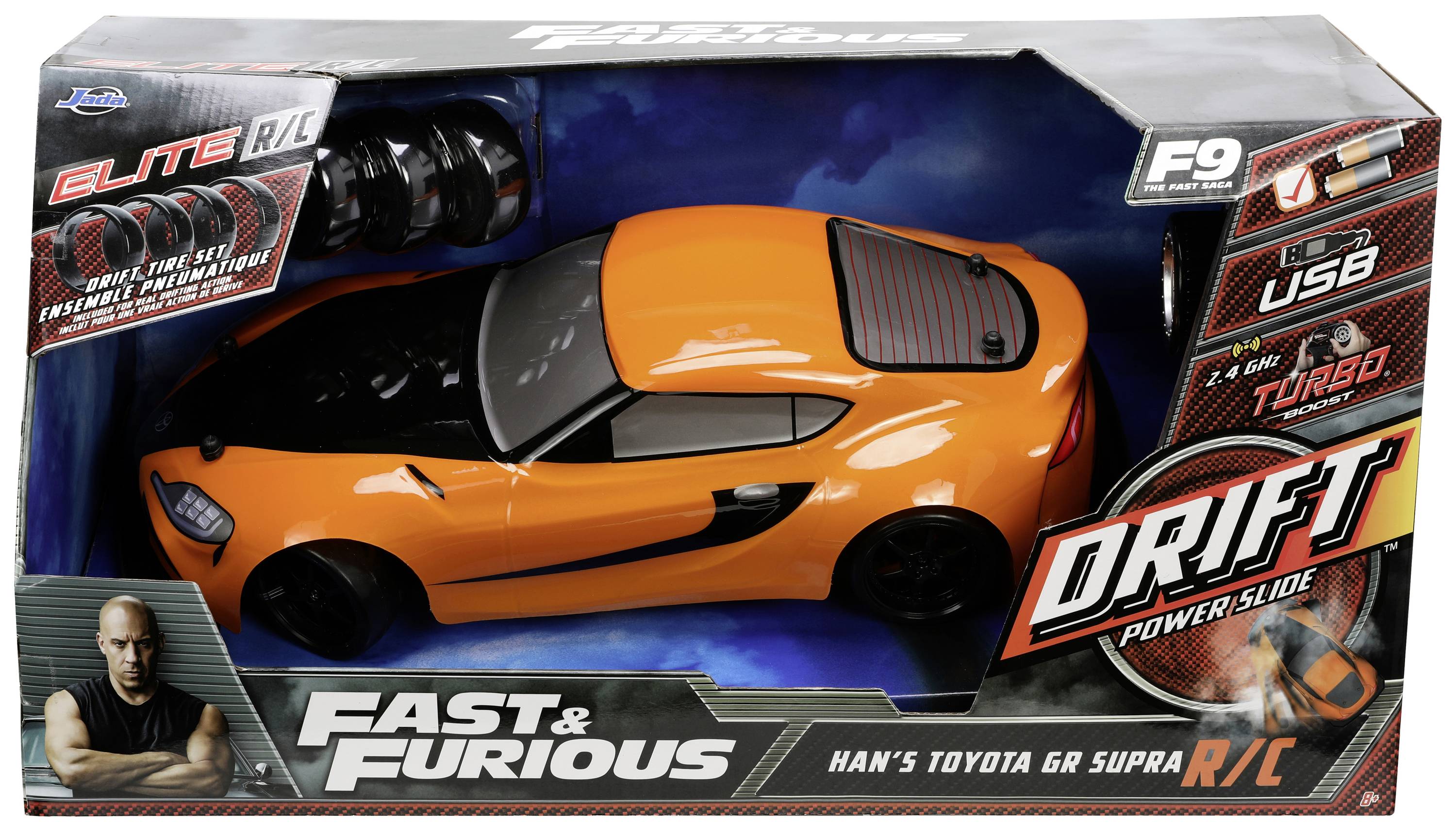 JADA TOYS 253209007 Drift 2020 Toyota Supra 1:10 RC Einsteiger Modellauto Elektro Rennwagen