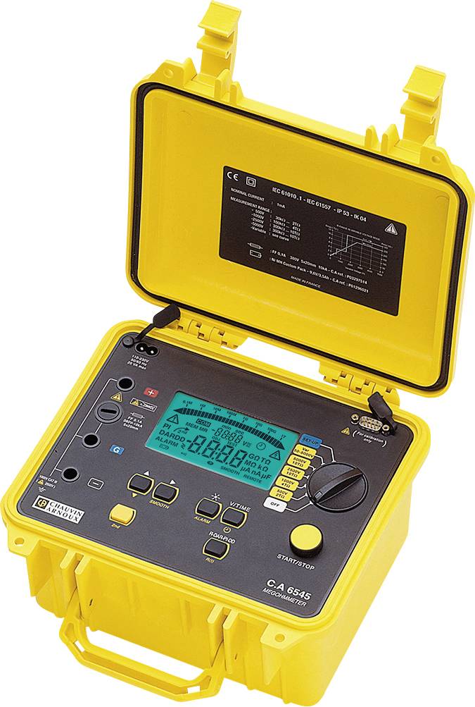 Chauvin Arnoux C.A 6545 Isolationsmessgerät 500 V, 1000 V, 2500 V, 5000V 10 TΩ