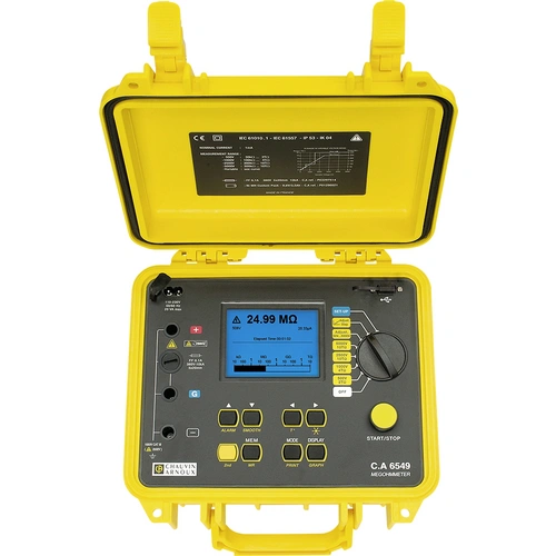 Chauvin Arnoux C.A 6549 Isolationsmessgerät 500 V, 1000 V, 2500 V, 5000V 10 TΩ Chauvin Arnoux C.A 6549 Isolationsmessgerät 500 V, 1000 V, 2500 V, 5000V 10 TΩ