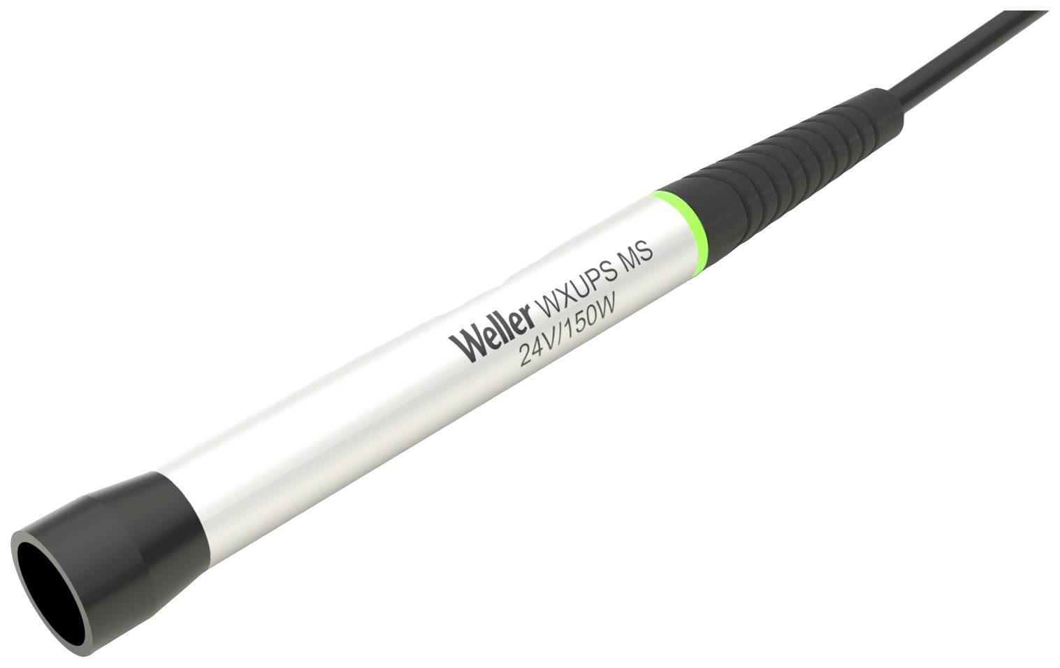 Lötkolben mit der Aufschrift 'Weller WXUPS MS 24V/150W', ein Werkzeug, das in der Elektronik zum Löten von Schaltkreisen verwendet wird.
