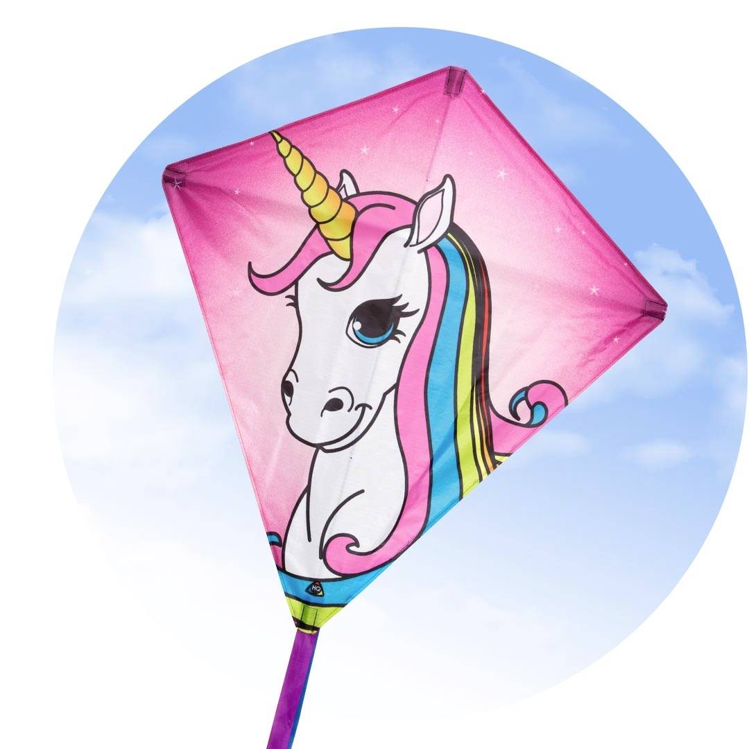 HQ Einleiner Drachen Eddy Unicorn Spannweite (Details) 680mm Windstärken-Eignung 2 - 5 bft