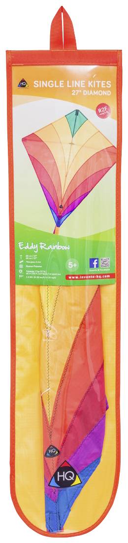 HQ Einleiner Drachen Eddy Rainbow Spannweite (Details) 680mm Windstärken-Eignung 2 - 5 bft