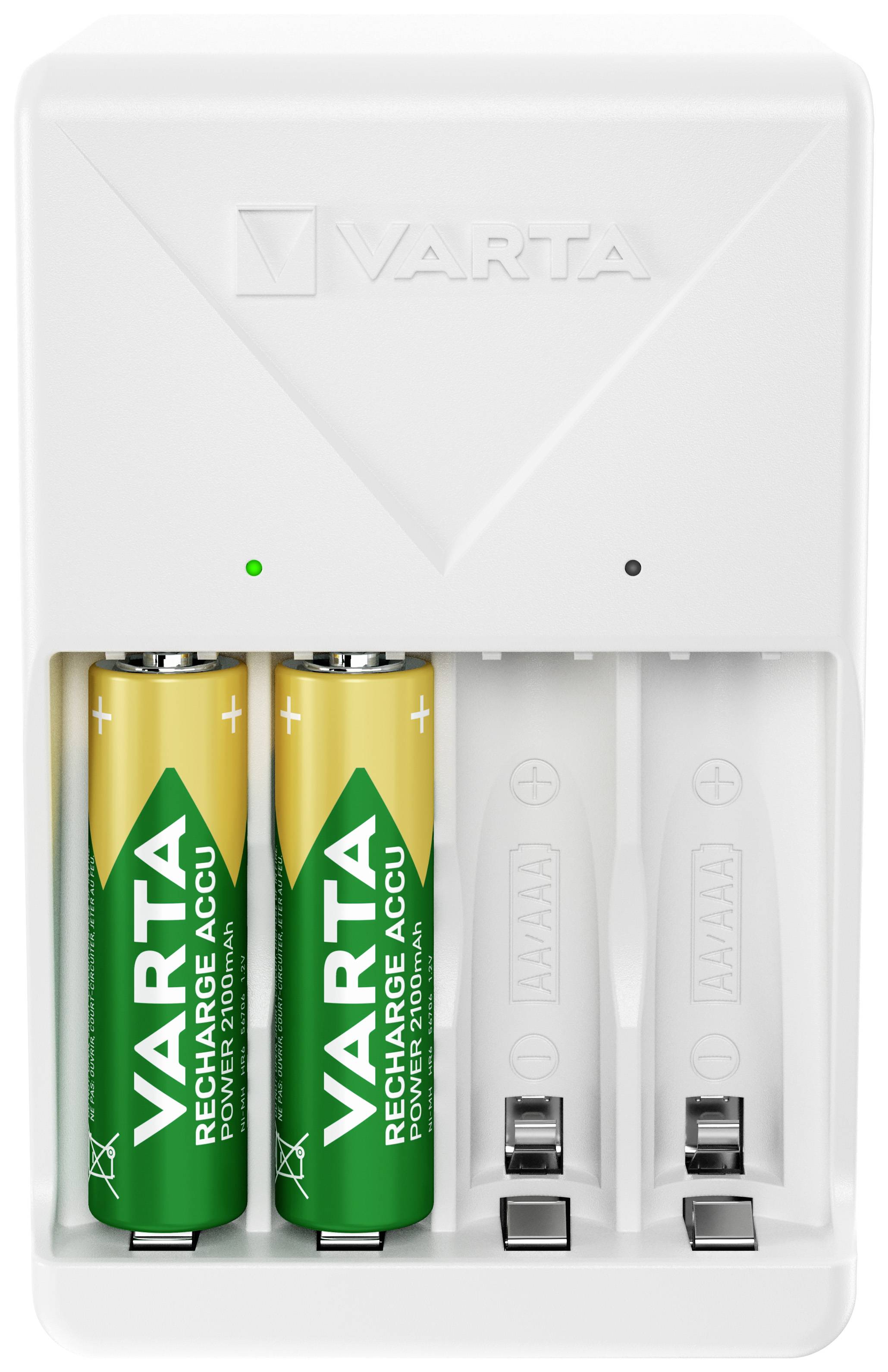 Varta Plug Charger 4x 56706 Rundzellen-Ladegerät NiMH Micro (AAA), Mignon (AA)