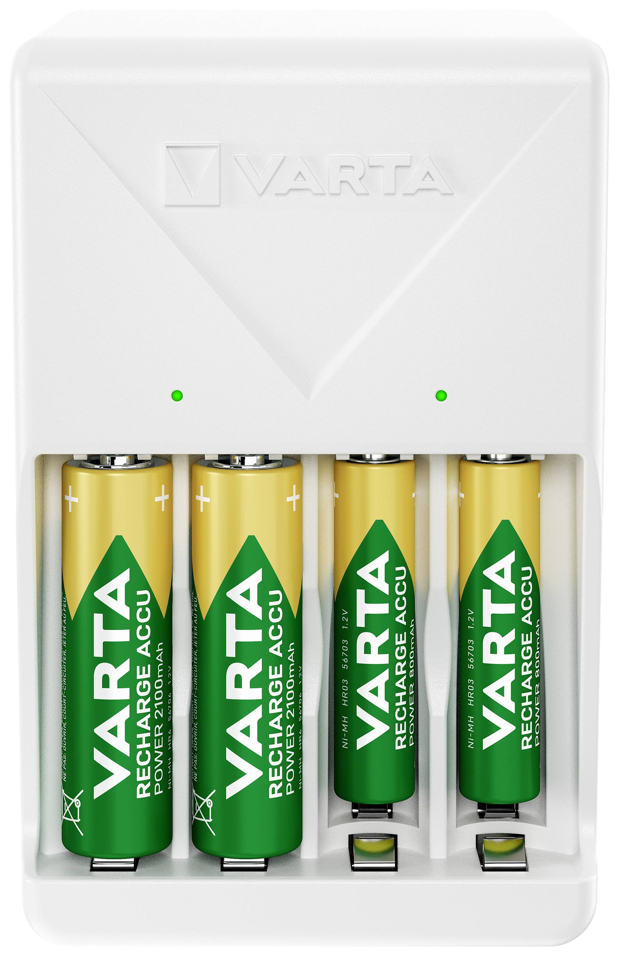 Varta Plug Charger 4x 56706 Rundzellen-Ladegerät NiMH Micro (AAA), Mignon (AA)