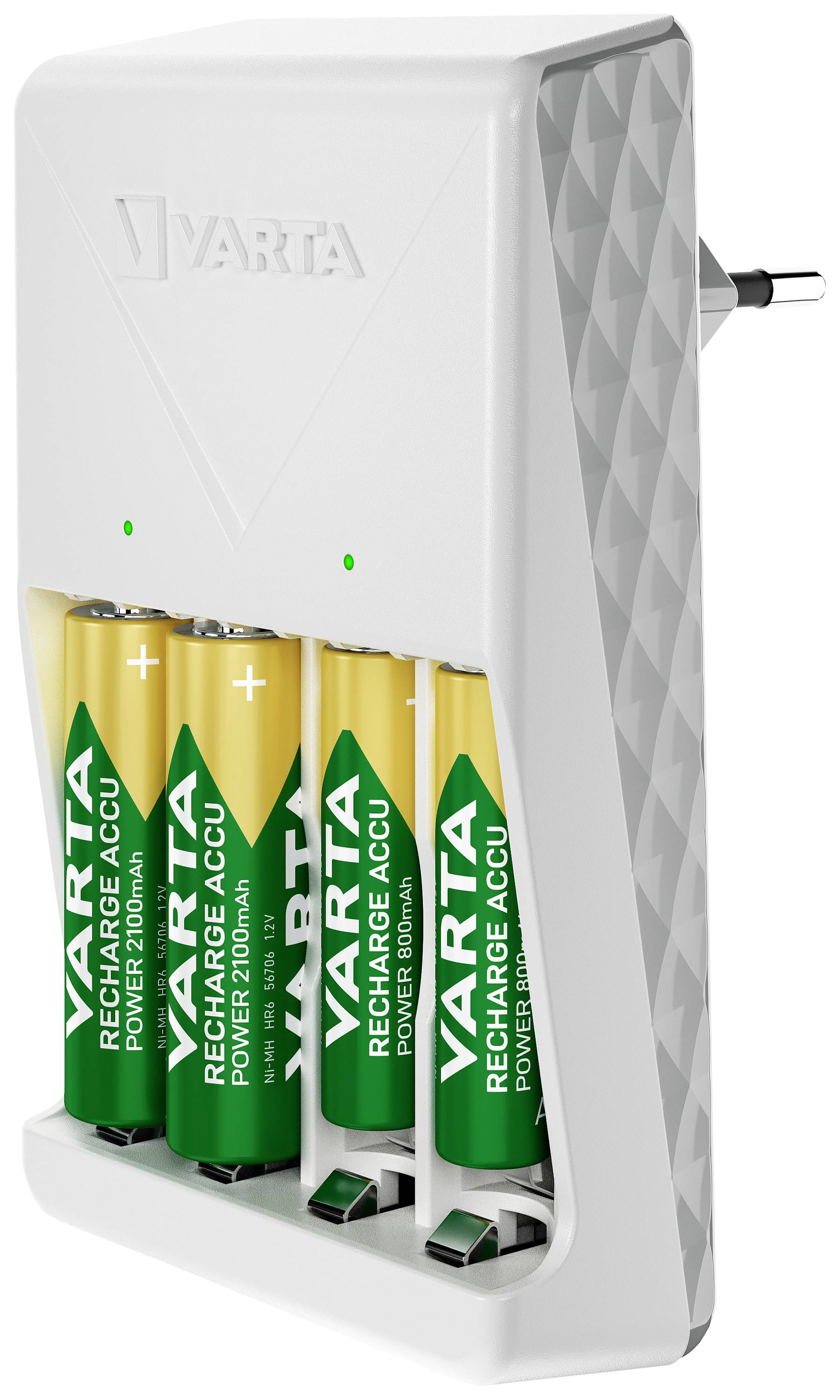 Varta Plug Charger 4x 56706 Rundzellen-Ladegerät NiMH Micro (AAA), Mignon (AA)