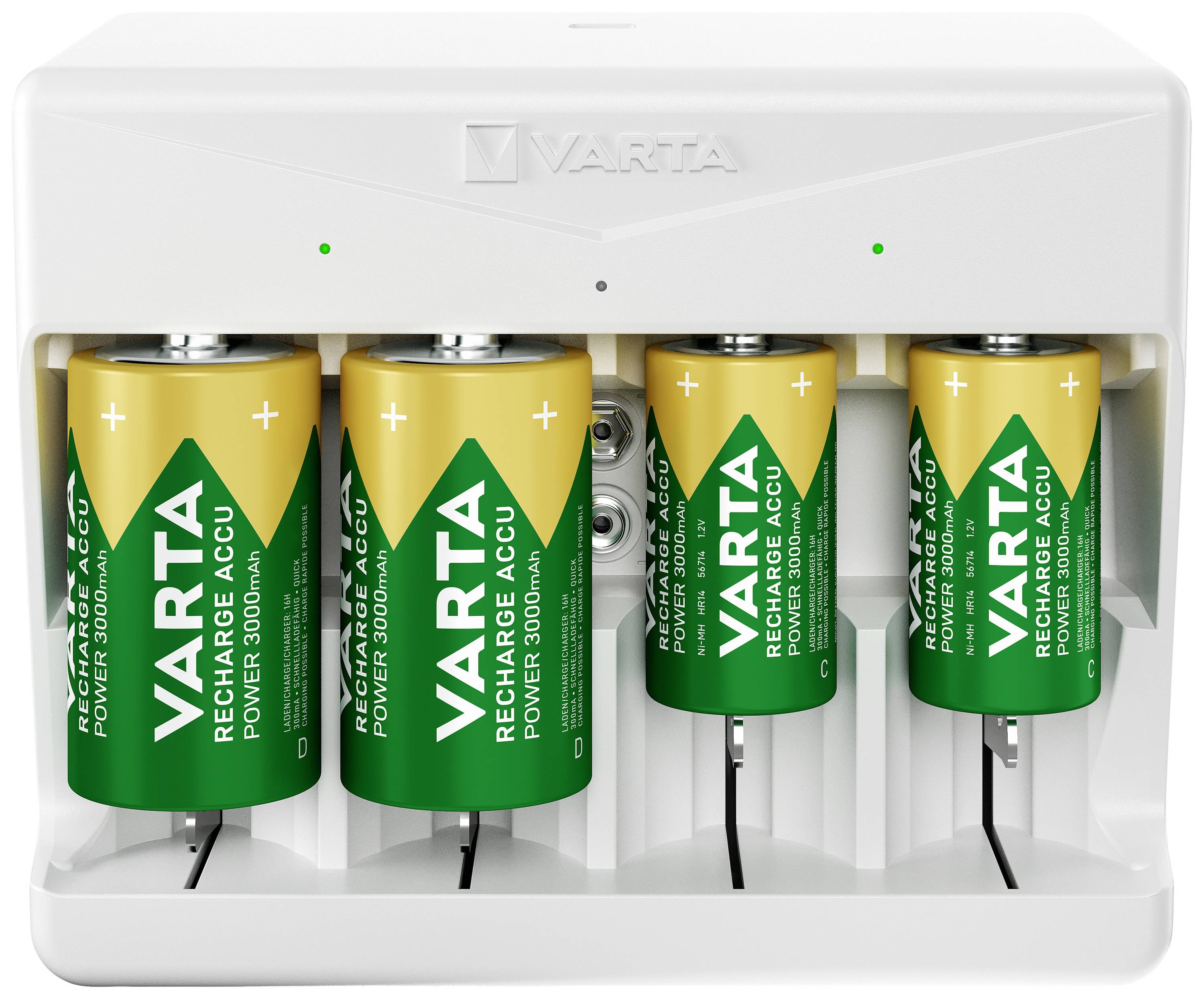 Varta Universal Charger Rundzellen-Ladegerät NiMH Micro (AAA), Mignon (AA), Baby (C), Mono (D), 9 V Block
