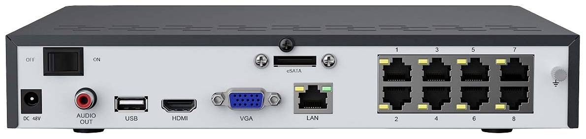 Reolink NVS8-5KB4-A rl5kb4 LAN IP-Überwachungskamera-Set 8-Kanal mit 4 Kameras 4096 x 2512 Pixel