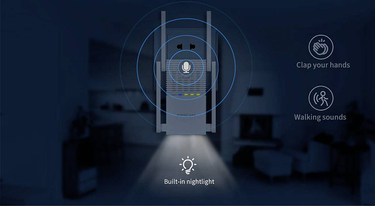 Foscam fscvc1 Video-Türsprechanlage WLAN-Verstärker und Gong Weiß