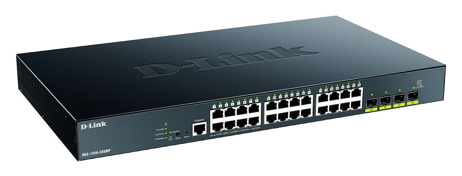 D-Link DGS-1250-28XMP/E Netzwerk Switch DGS-1250-28XMP/E 24 + 4 Port 128 Gbit/s PoE-Funktion