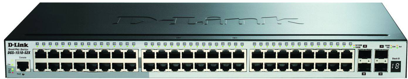 D-Link DGS-1510-52X/E Netzwerk Switch RJ45/SFP+ 48 + 4 Port 176 Gbit/s