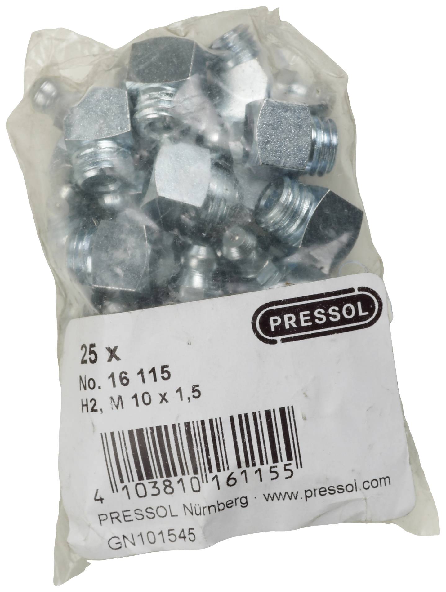 Pressol Kegelschmiernippel H2-45°, M 10 x 1,5-VZ 25 St.