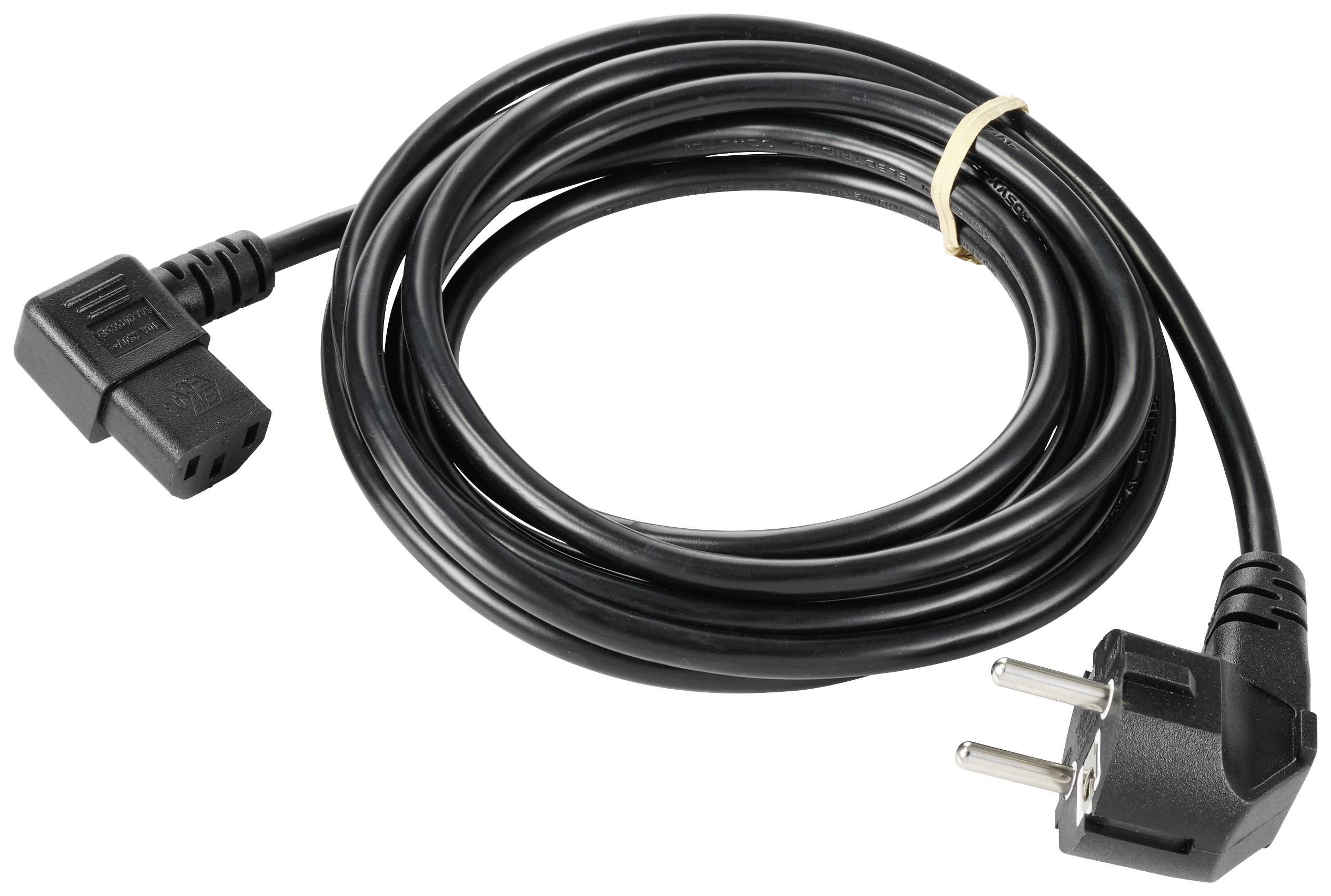 Sygonix SY-5243884 Kaltgeräte Anschlusskabel Schwarz 5.00m