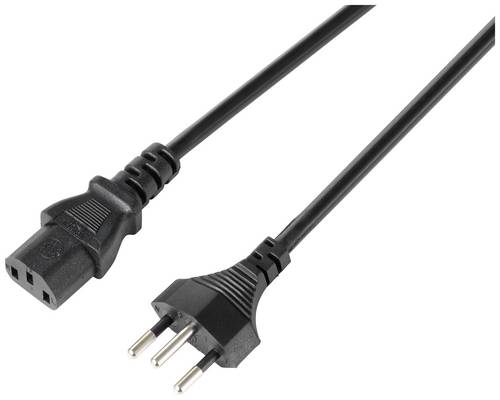 Sygonix SY-5243896 Kaltgeräte Anschlusskabel Schwarz 5.00 m