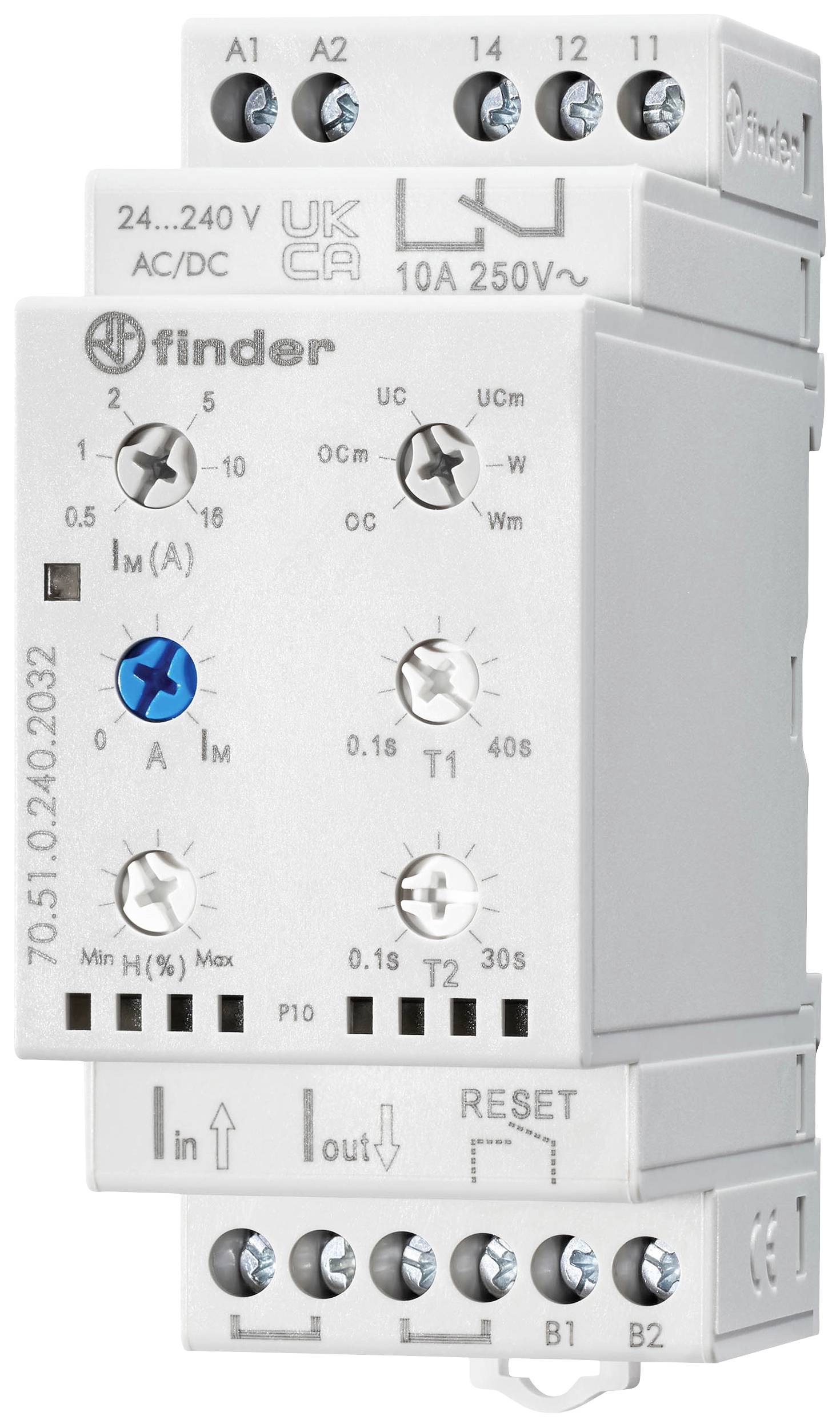 Finder Überwachungsrelais 24, 24 - 240, 240 V/DC, V/AC 1 Wechsler 70.51.0.240.2032 1 St.