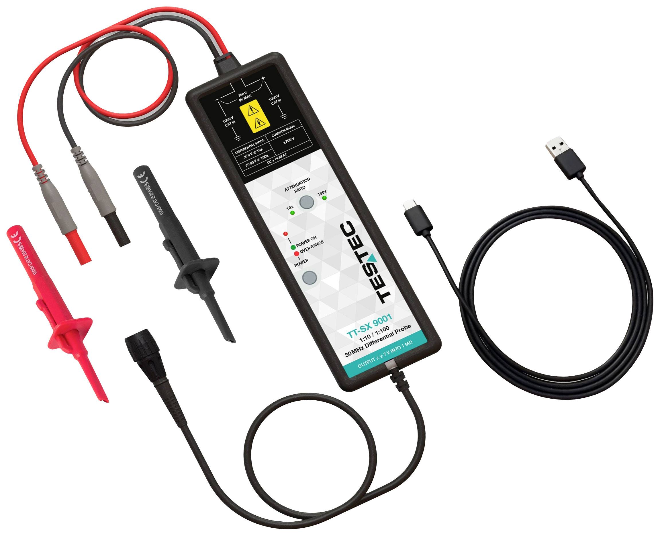 Testec TT-SX 9001 Differential-Tastkopf 30 MHz 10:1, 100:1 700 V