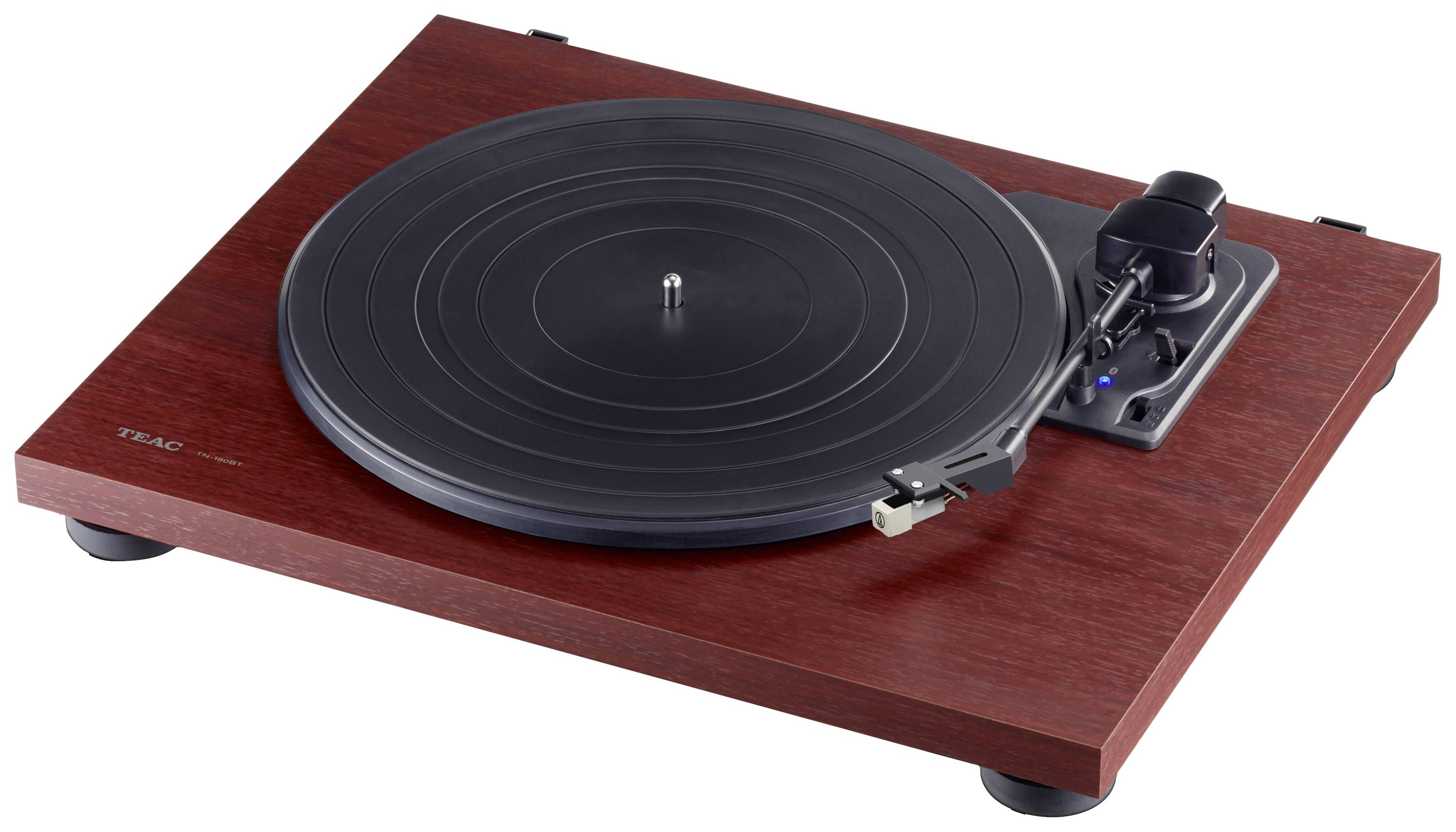 Teac TN-180BT-A3, Audio-Plattenspieler mit Riemenantrieb, Halbautomatisch, Schwarz, Kirsche (Frucht)