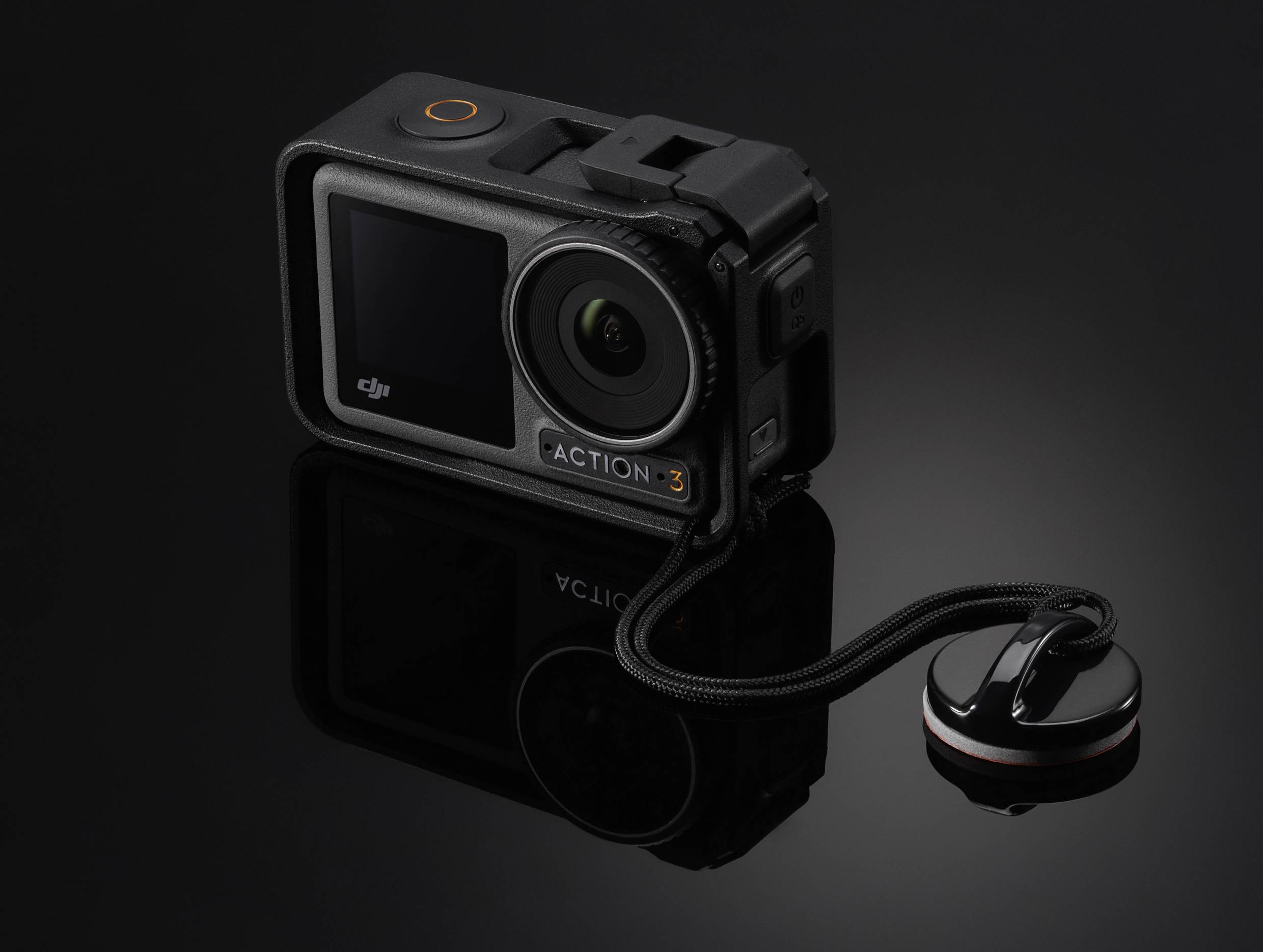 DJI Action 3 Standard Action Cam 4K, Ultra HD, WLAN, Dual-Display, Wasserfest, Touch-Screen, Zeitlupe, Staubgeschützt, Frostbeständig, Intervall-Auf