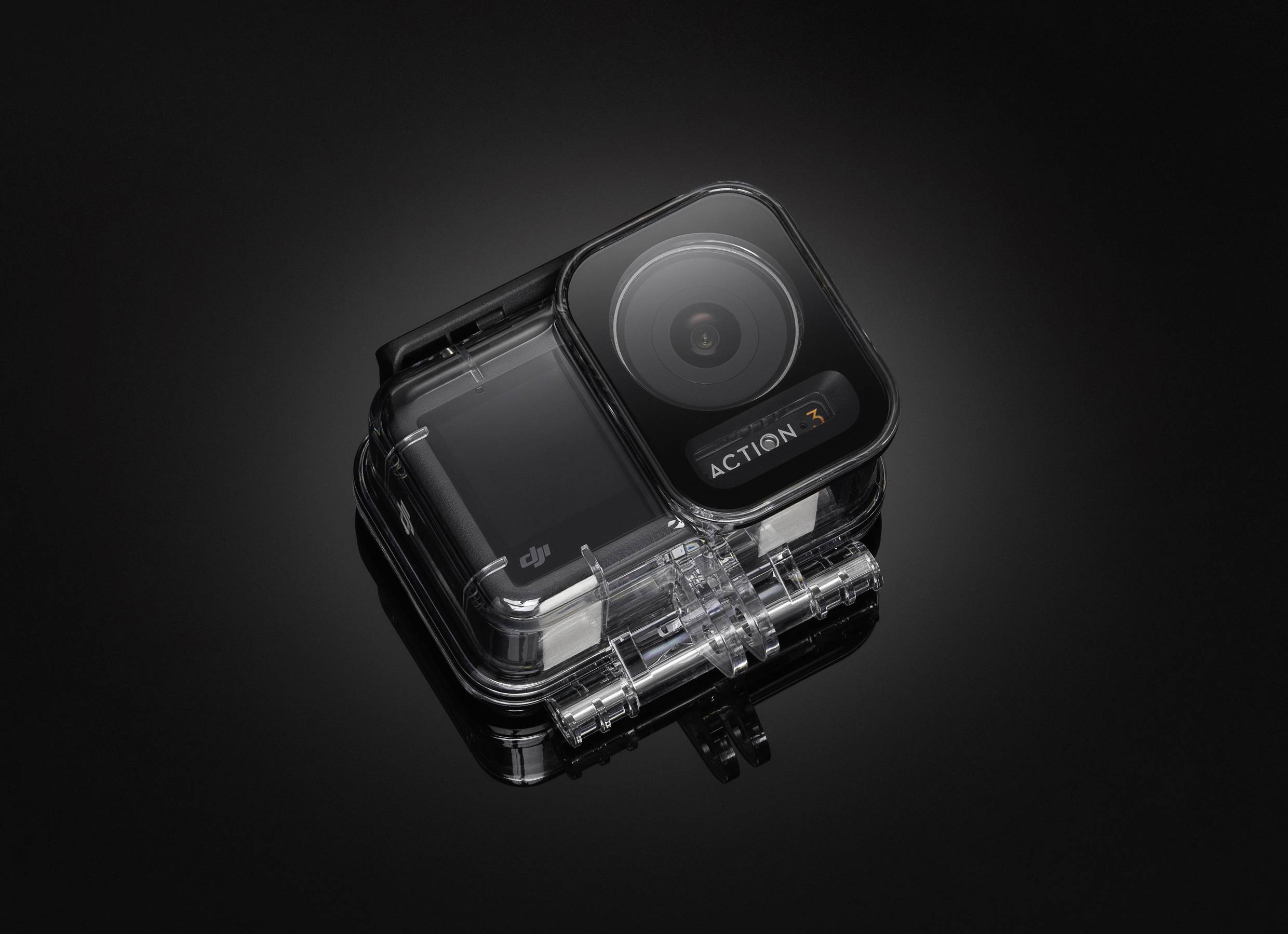 DJI Action 3 Standard Action Cam 4K, Ultra HD, WLAN, Dual-Display, Wasserfest, Touch-Screen, Zeitlupe, Staubgeschützt, Frostbeständig, Intervall-Auf