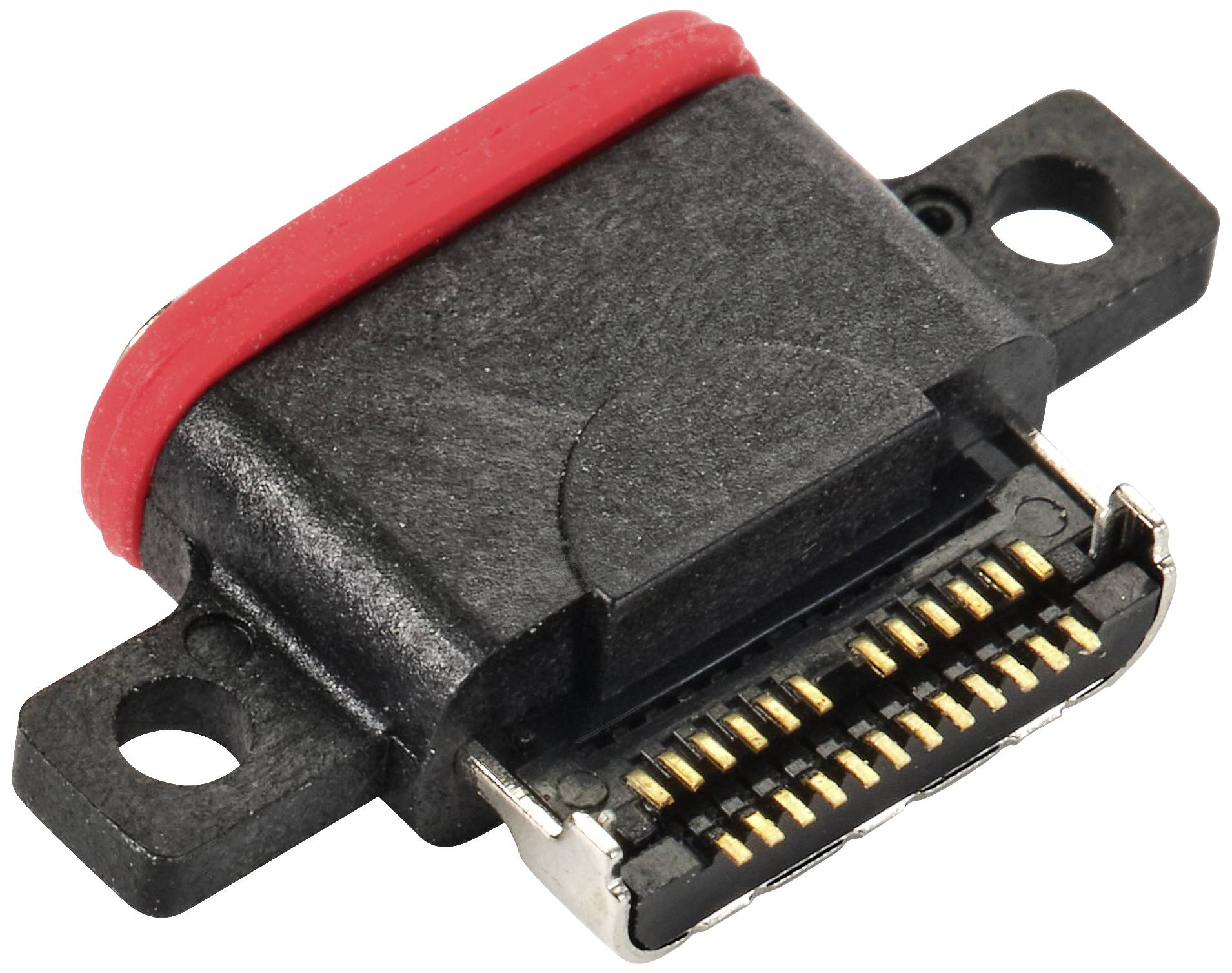 TRU COMPONENTS TC-10490668 Micro USB 3.1 Typ-C®-Buchse für Lötbefestigung Steckverbinder-Bauform: Buchse, Einbau horizontal