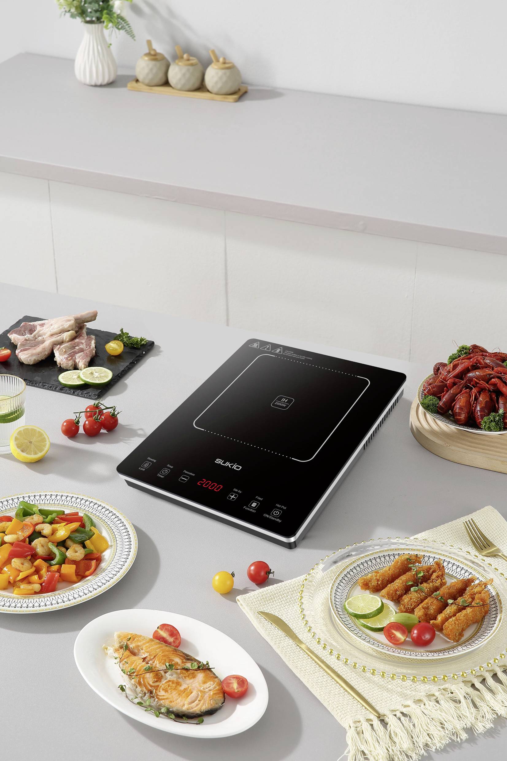 2000W SK-20CB10T Induktionsplatte Timerfunktion, Multifunktion, Überhitzungsschutz