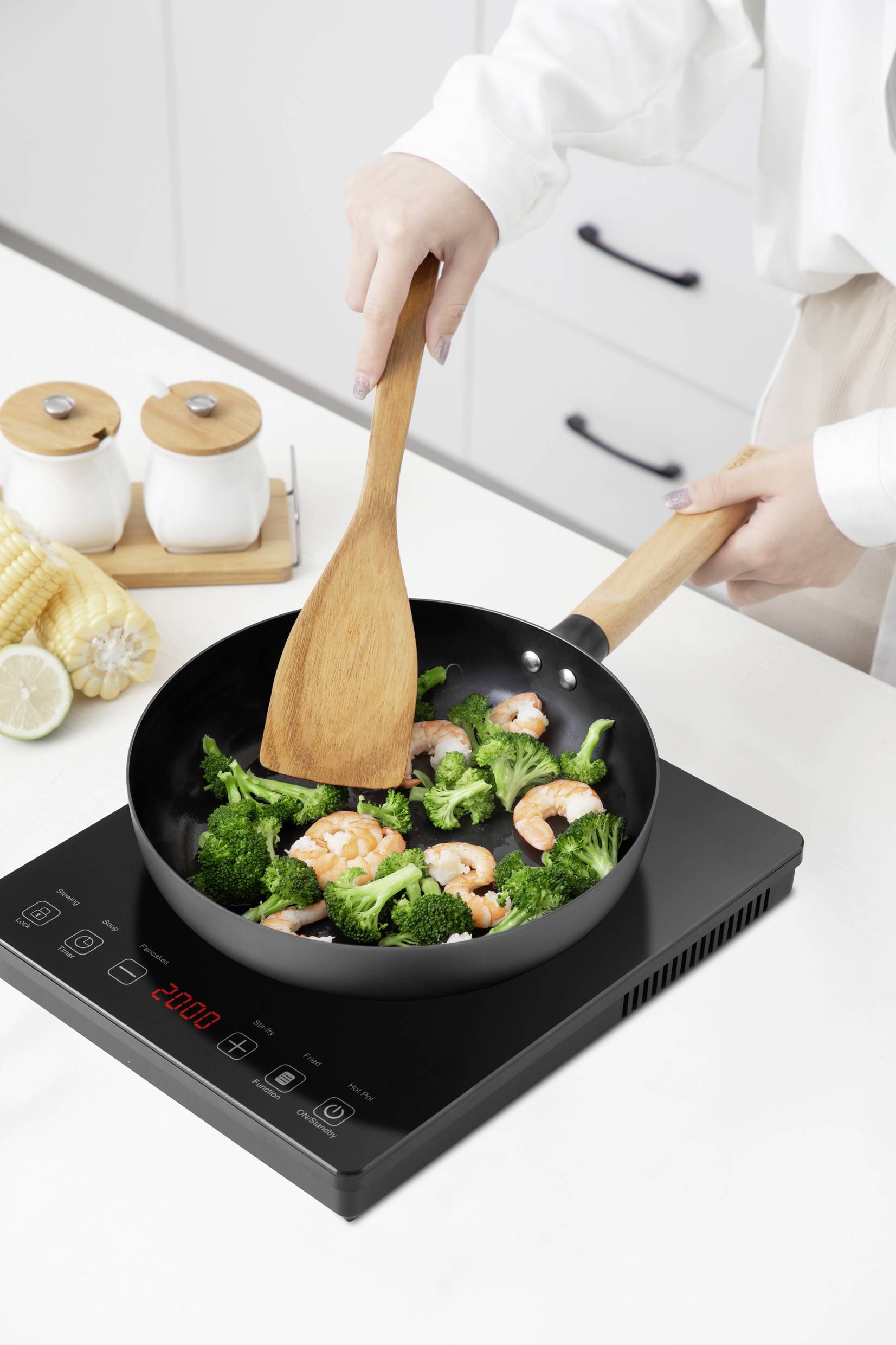 2000W SK-20CB10T Induktionsplatte Timerfunktion, Multifunktion, Überhitzungsschutz