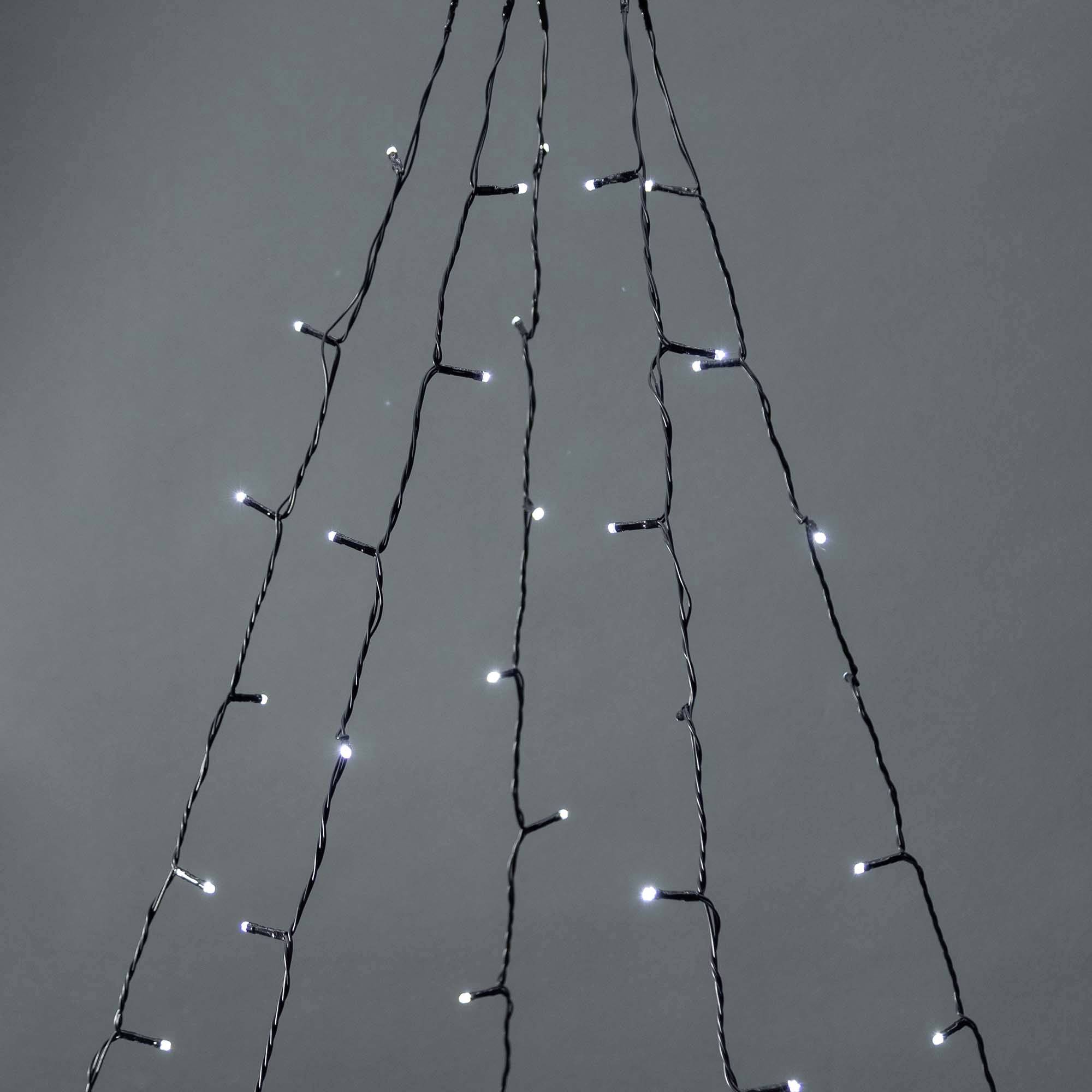 Nedis Lichterkette Innen/Außen EEK: G (A - G) 200 LED Warmweiß, Kaltweiß