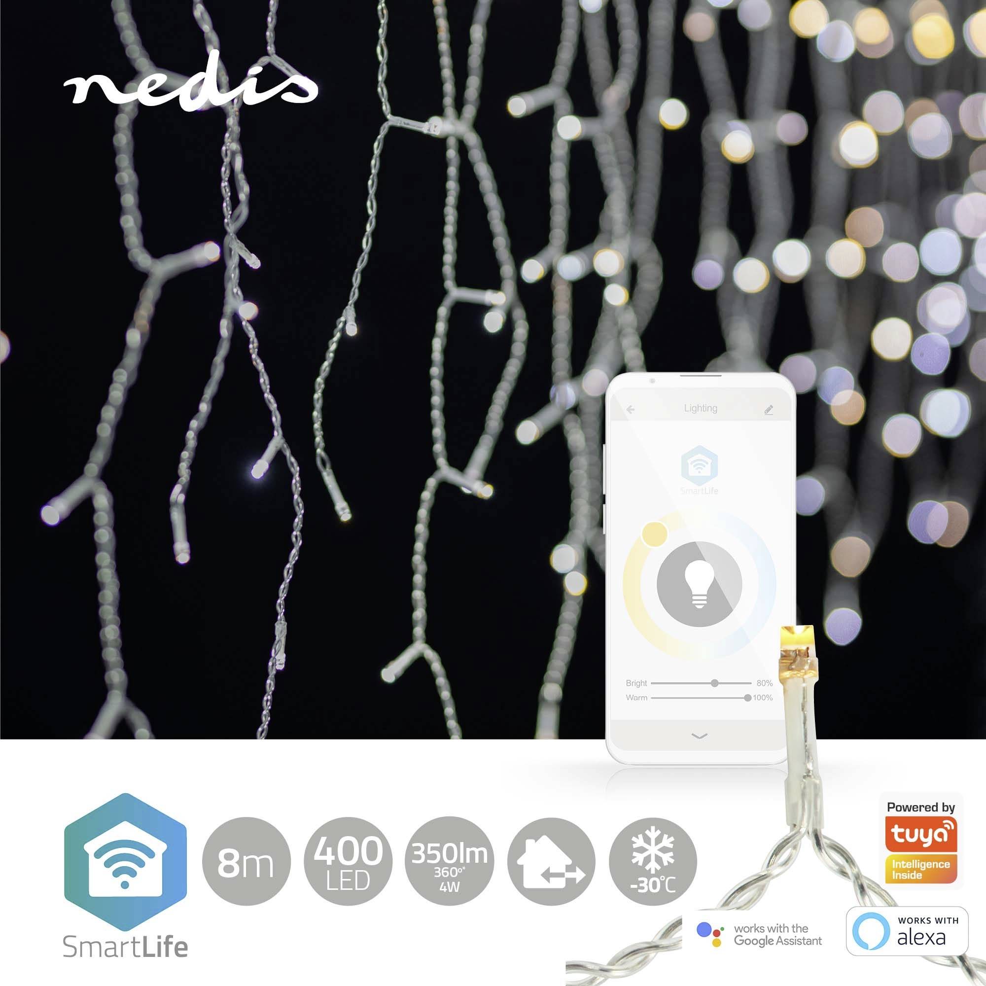 Nedis Lichterkette Innen/Außen EEK: G (A - G) 400 LED Warmweiß, Kaltweiß