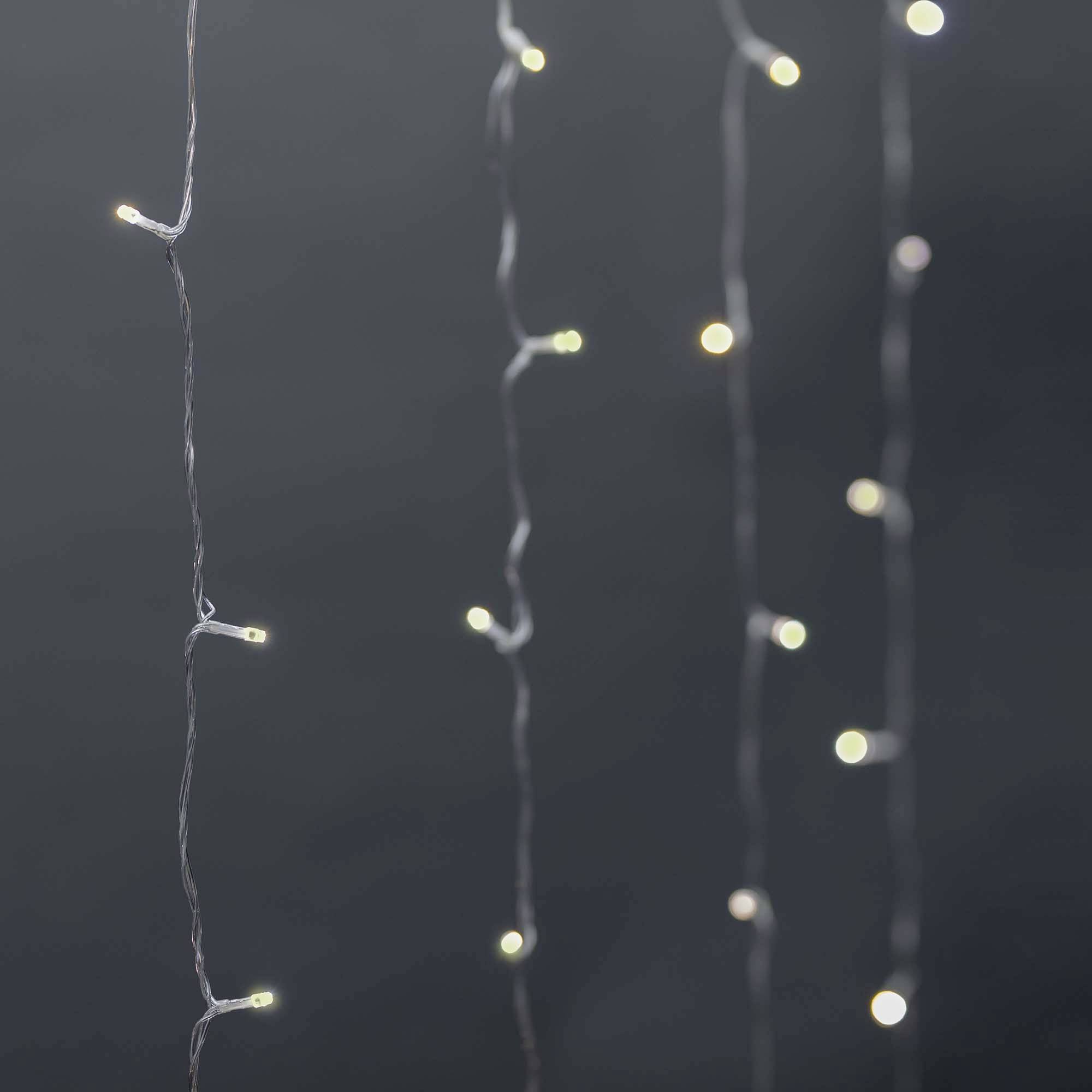 Nedis LED-Vorhang Innen/Außen EEK: G (A - G) 180 LED Warmweiß, Kaltweiß