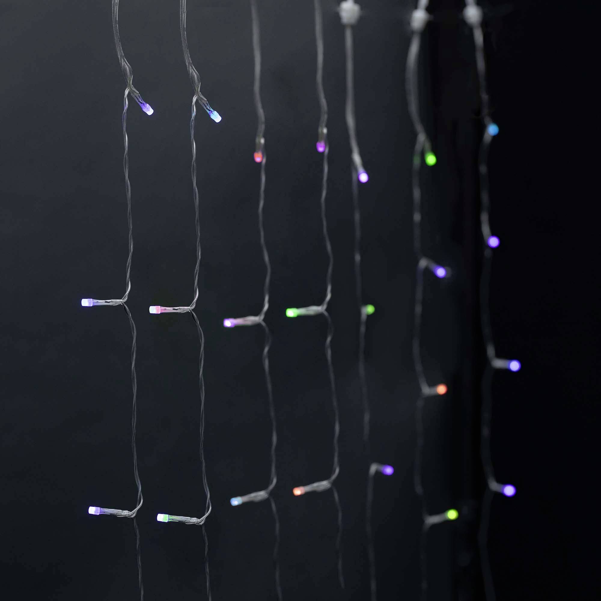 Nedis LED-Vorhang Innen/Außen EEK: G (A - G) 180 LED RGB