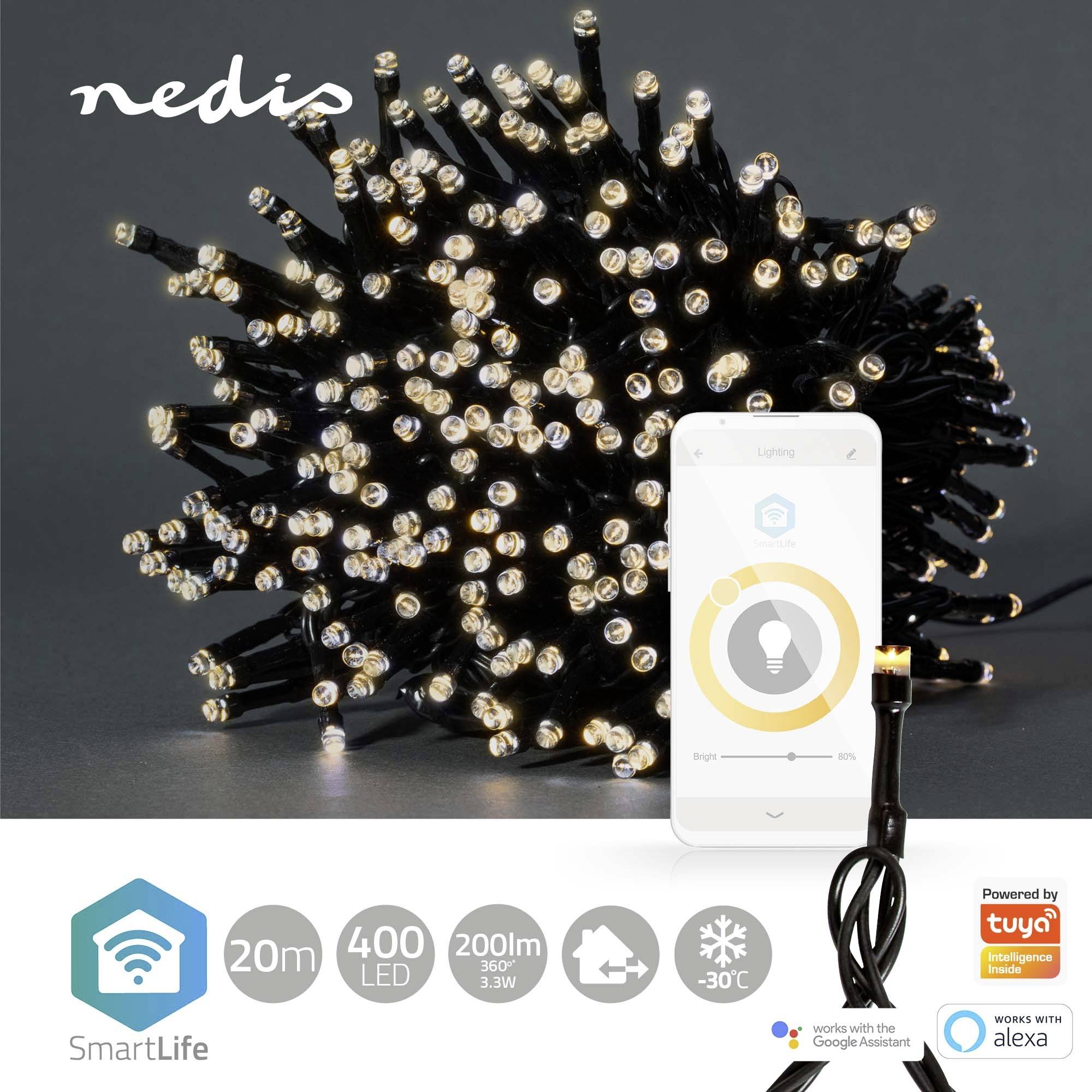 Nedis Lichterkette Innen/Außen EEK: G (A - G) 400 LED Warmweiß, Kaltweiß