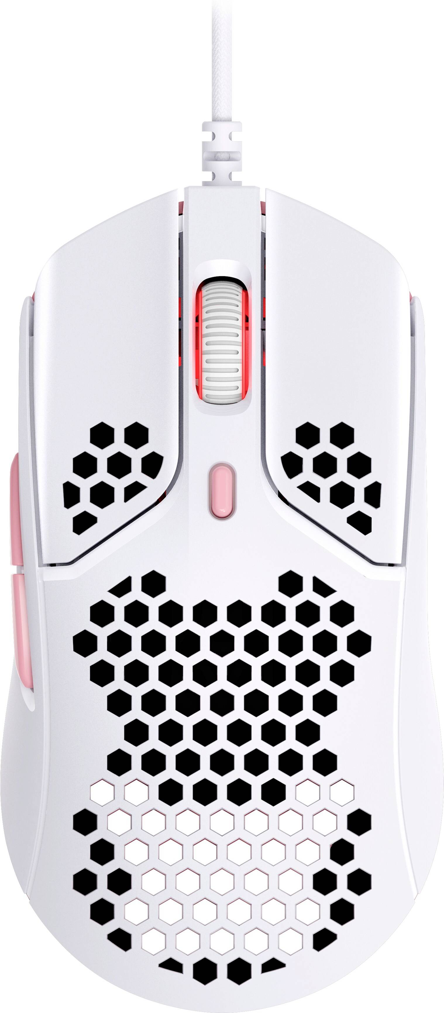 HyperX Pulsefire Haste Gaming-Maus Kabelgebunden Optisch Weiß, Pink 6 Tasten 16000 dpi Beleuchtet