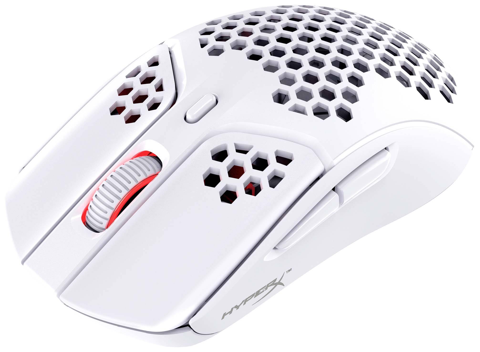 HyperX Pulsefire Haste Wireless White Gaming-Maus Funk Optisch Weiß, Pink 6 Tasten Beleuchtet