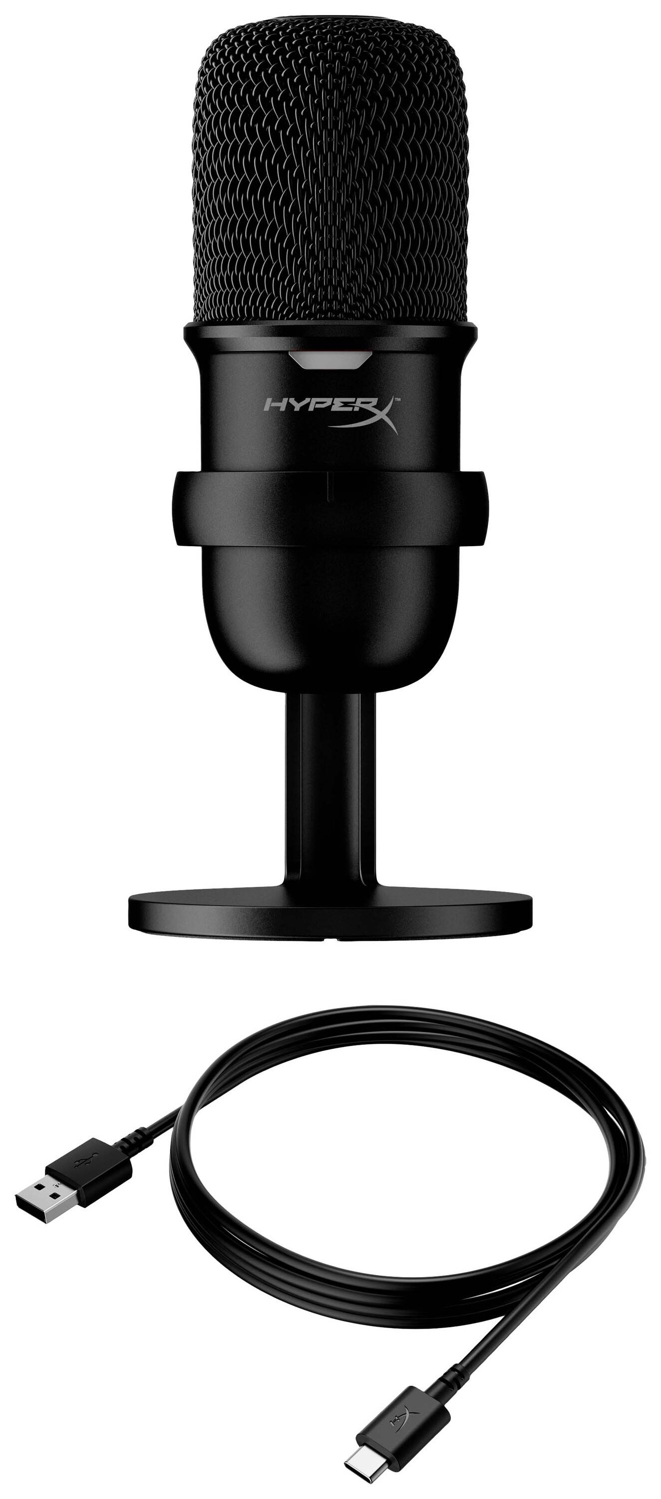 HyperX Solocast Stand PC-Mikrofon Übertragungsart (Details):Kabelgebunden Standfuß USB Kabelgebunden Schwarz