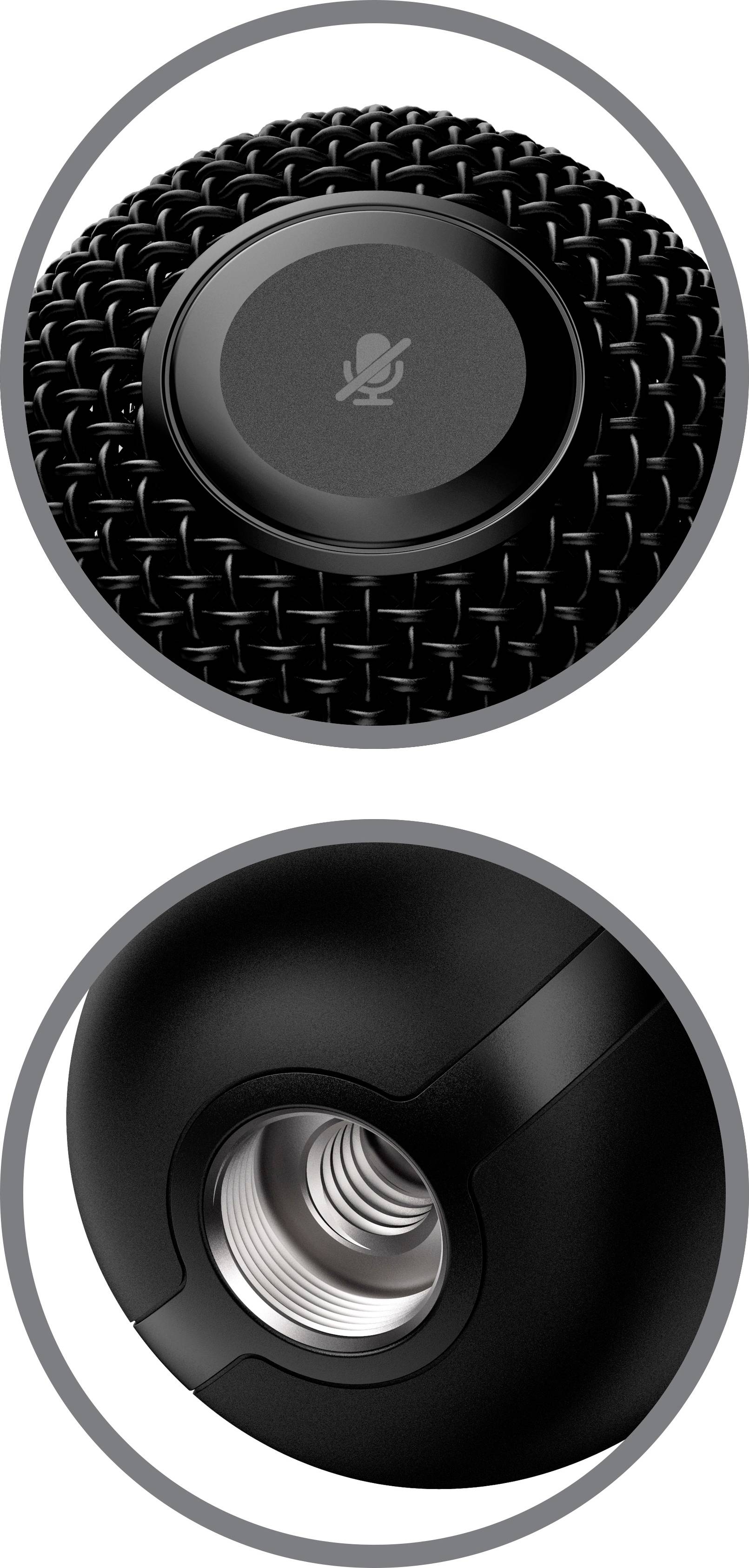 HyperX Solocast Stand PC-Mikrofon Übertragungsart (Details):Kabelgebunden Standfuß USB Kabelgebunden Schwarz