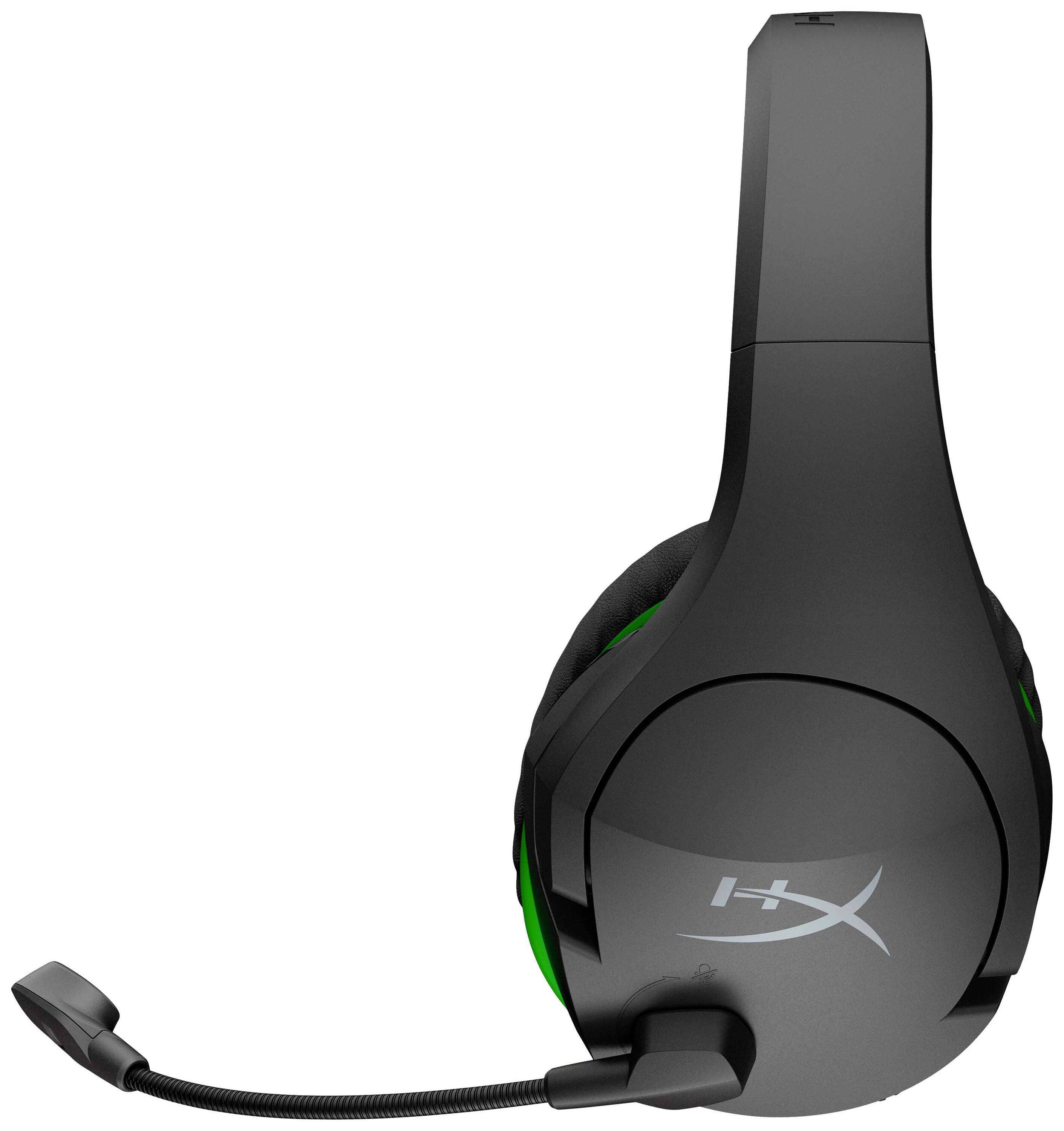 HyperX CloudX Stinger Core Wireless (Xbox Licensed) Over Ear Headset Funk, kabelgebunden Stereo Schwarz/Grün Mikrofon-Stummschaltung Gaming