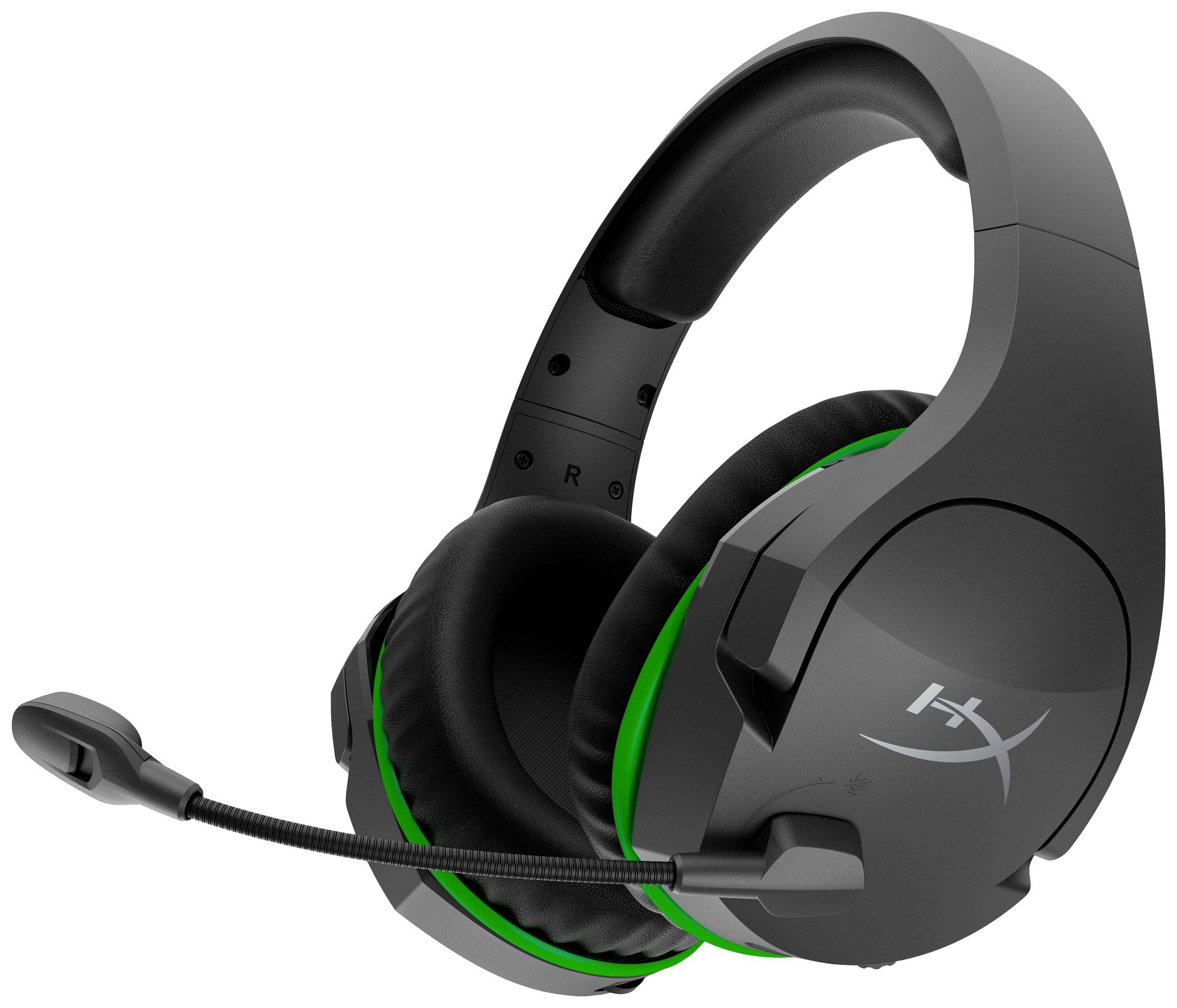 HyperX CloudX Stinger Core Wireless (Xbox Licensed) Over Ear Headset Funk, kabelgebunden Stereo Schwarz/Grün Mikrofon-Stummschaltung Gaming
