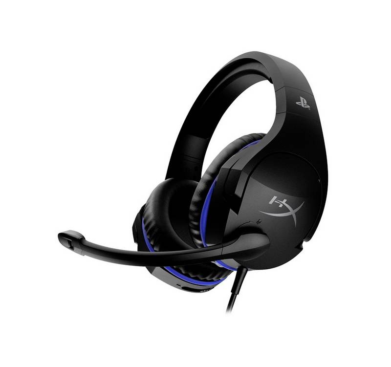 HyperX Cloud Stinger (PS4 Licensed) Over Ear Headset kabelgebunden Stereo Schwarz/Blau Gaming