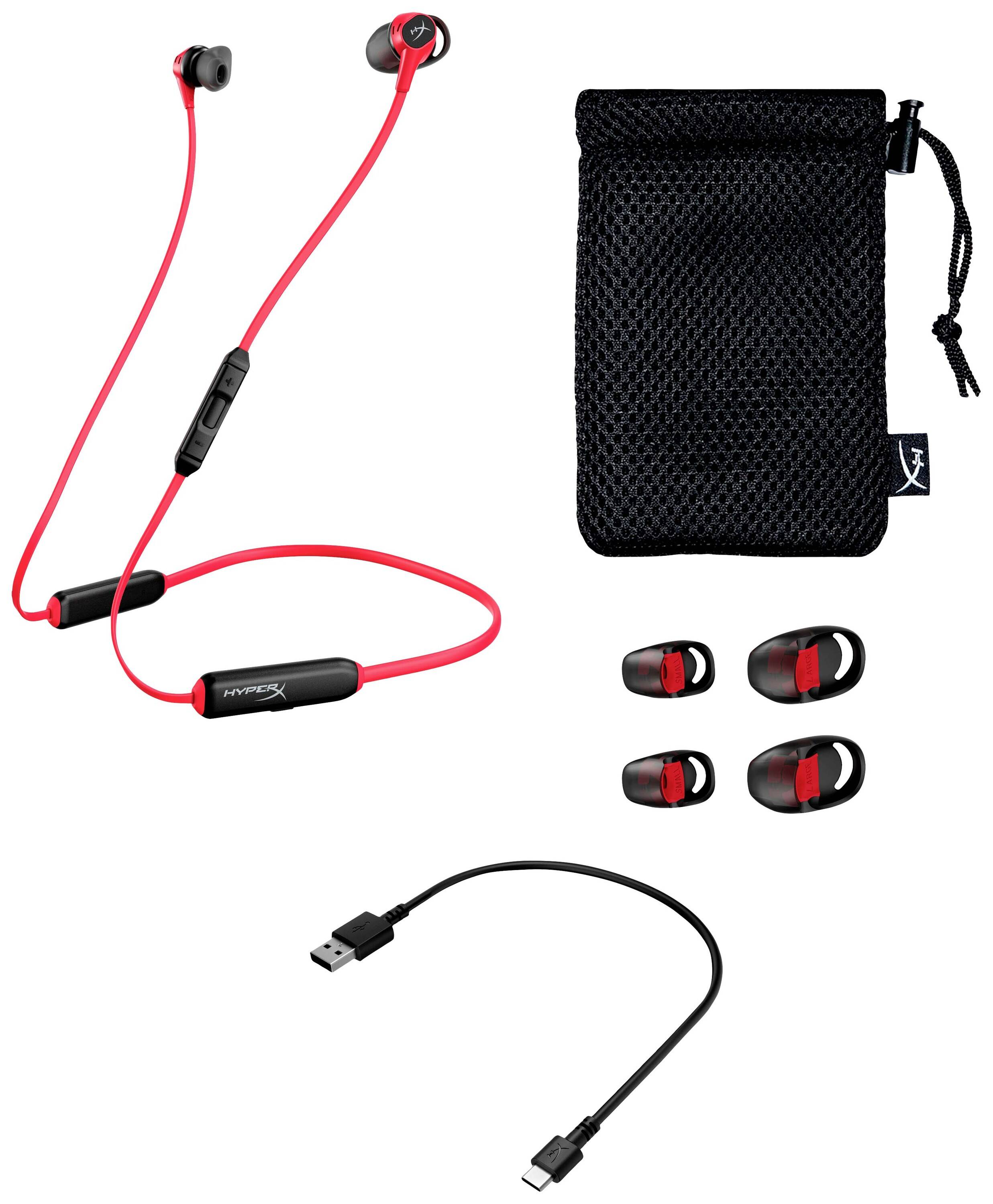 HyperX Cloud Buds In Ear Kopfhörer Bluetooth® Stereo Schwarz/Rot Computer