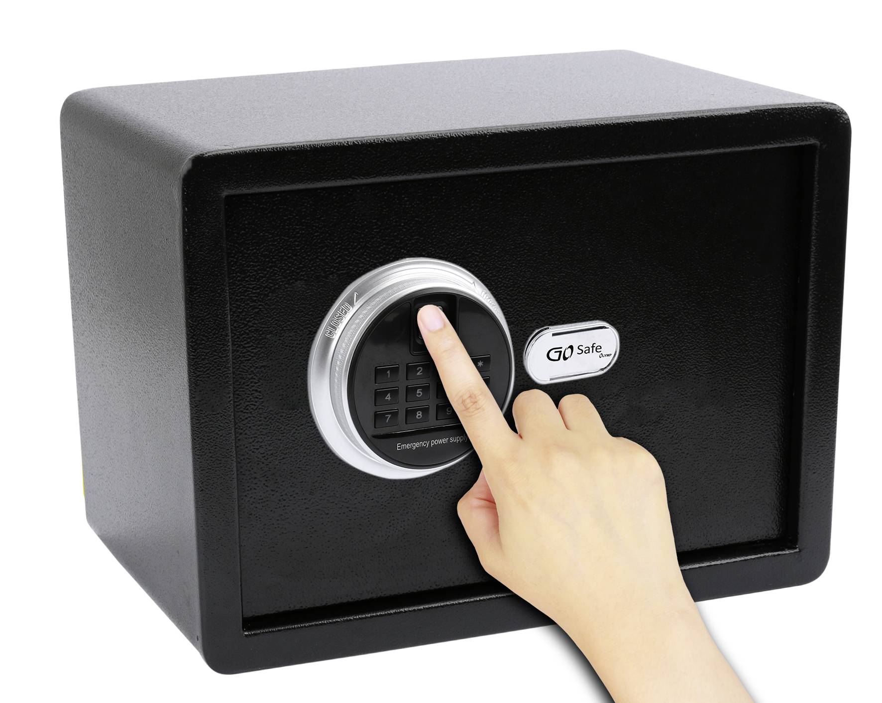 Olympia 7102 Gosafe 120FP Tresor Fingerabdruckschloss, Zahlenschloss, Schlüsselschloss