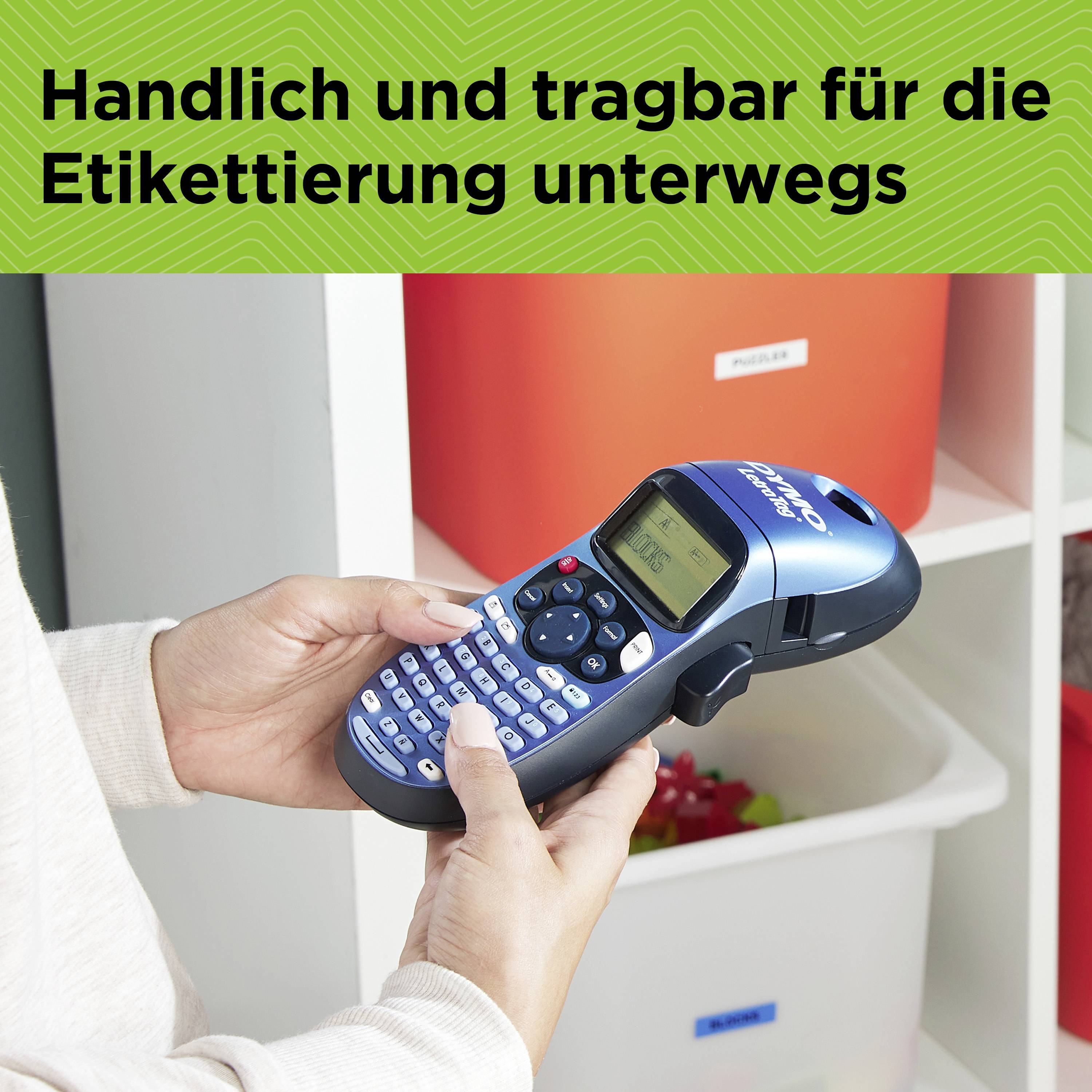 DYMO LetraTag LT-100H Blau Beschriftungsgerät Geeignet für Schriftband: LT 12mm