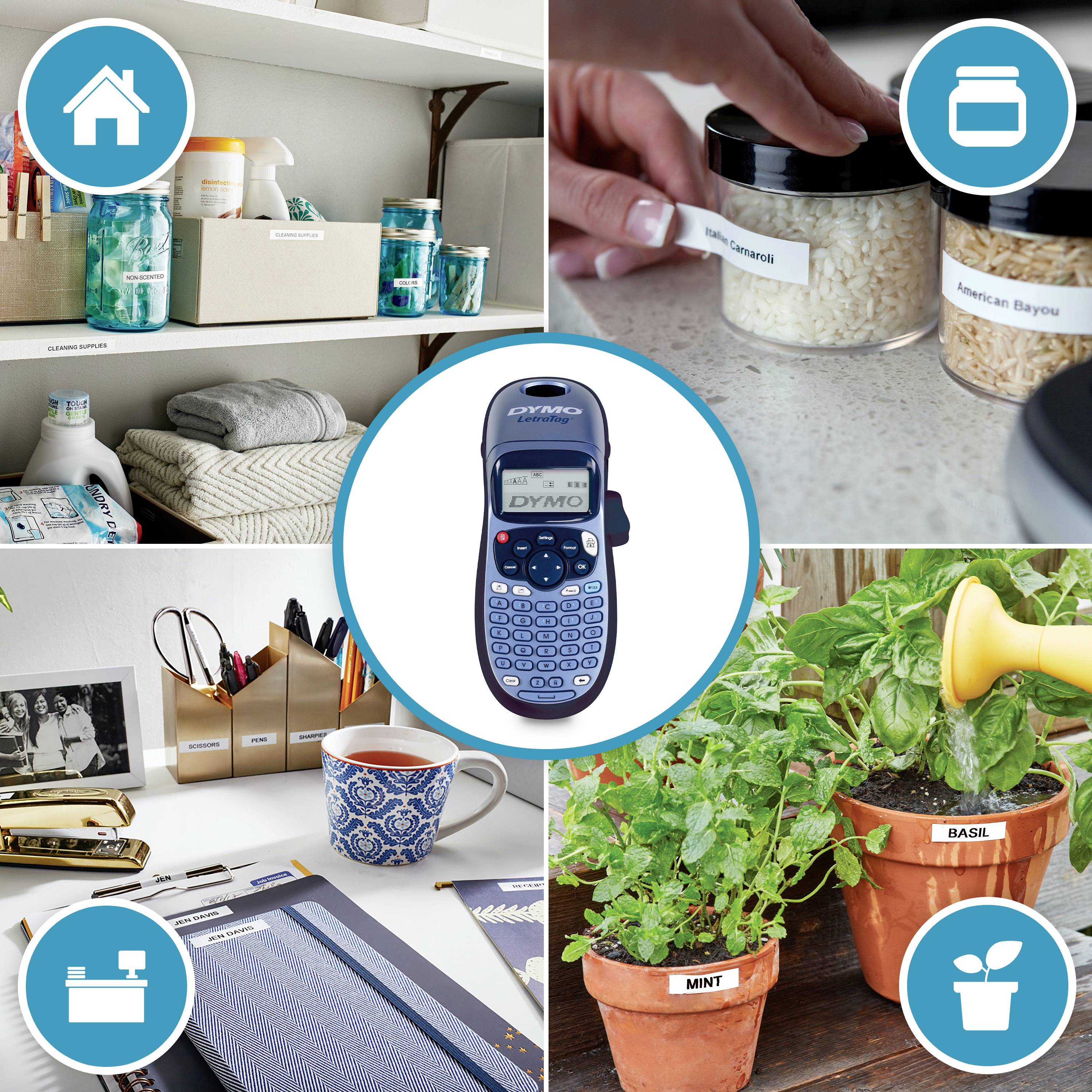 DYMO LetraTag LT-100H Blau Beschriftungsgerät Geeignet für Schriftband: LT 12mm