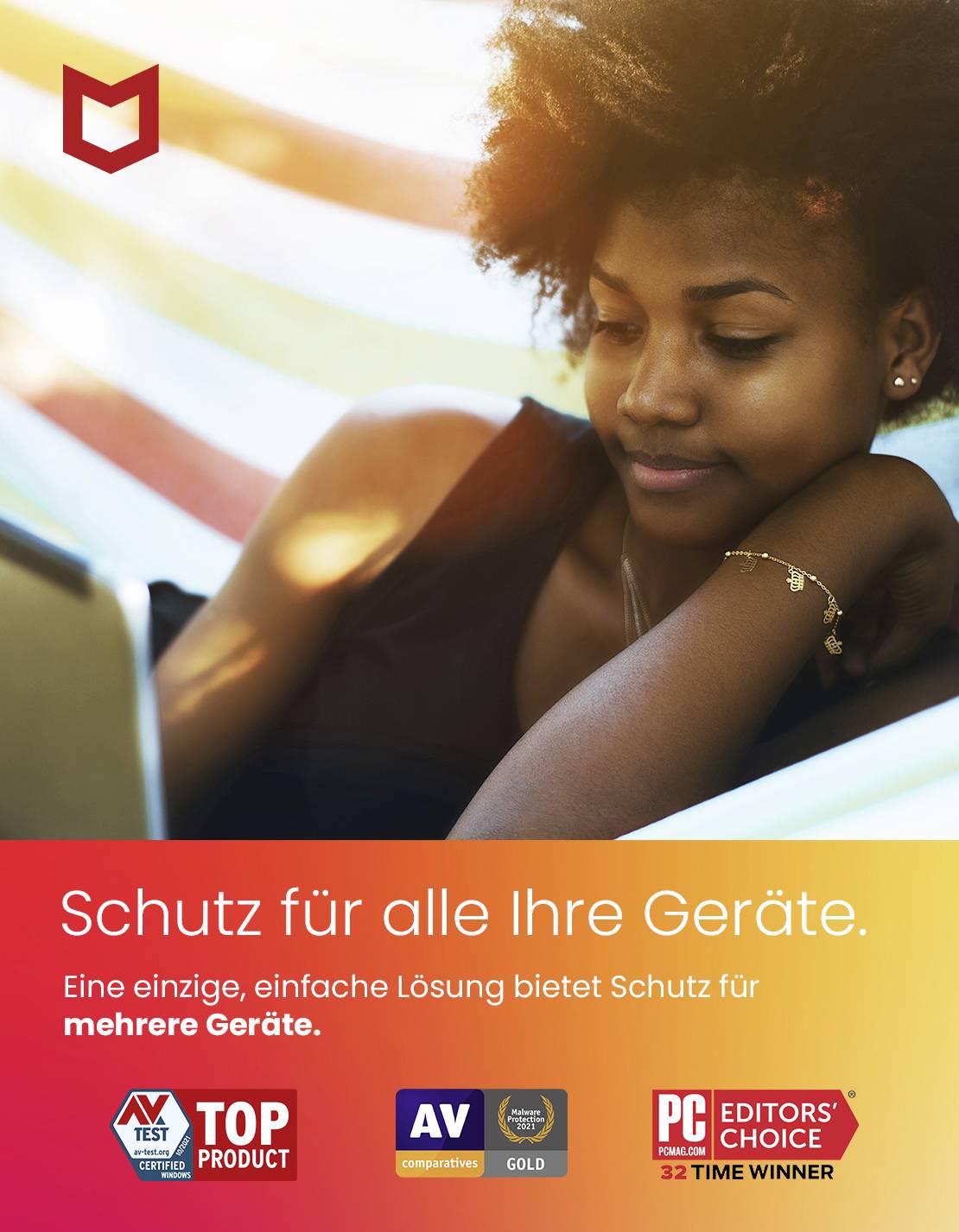 McAfee Total Protection Jahreslizenz, 5 Lizenzen Windows, Mac, Android, iOS Antivirus