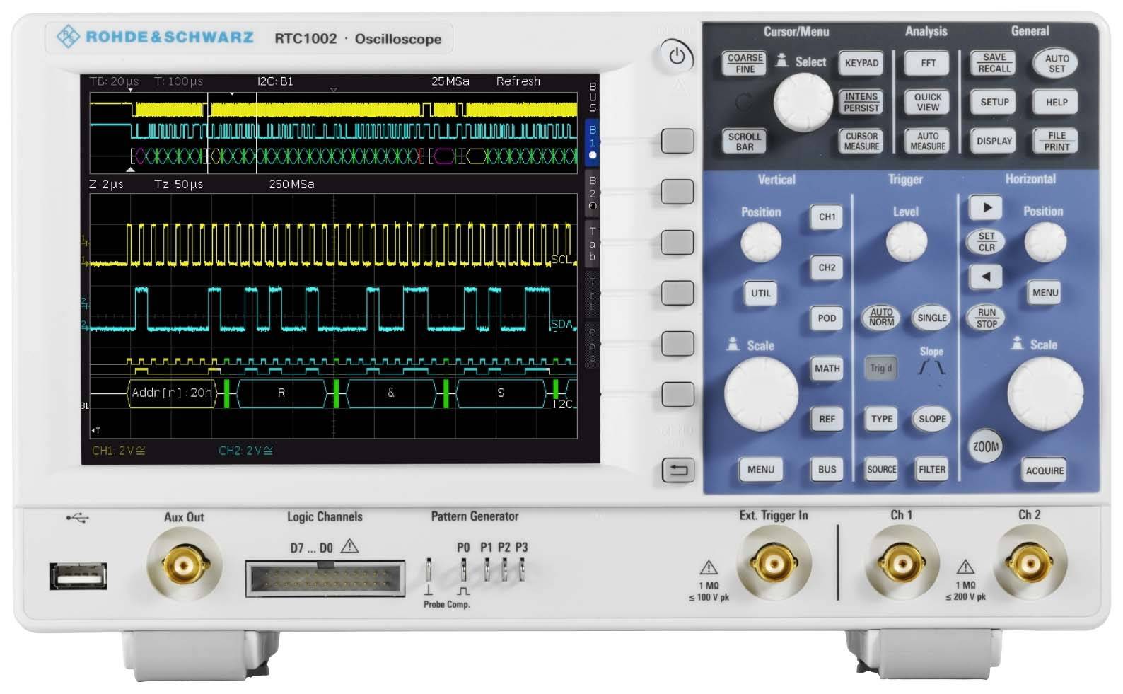 Rohde & Schwarz R&S® RTC-BNDL Digital-Oszilloskop 50MHz 1.25 GSa/s 1 Mpts 8 Bit 1St.