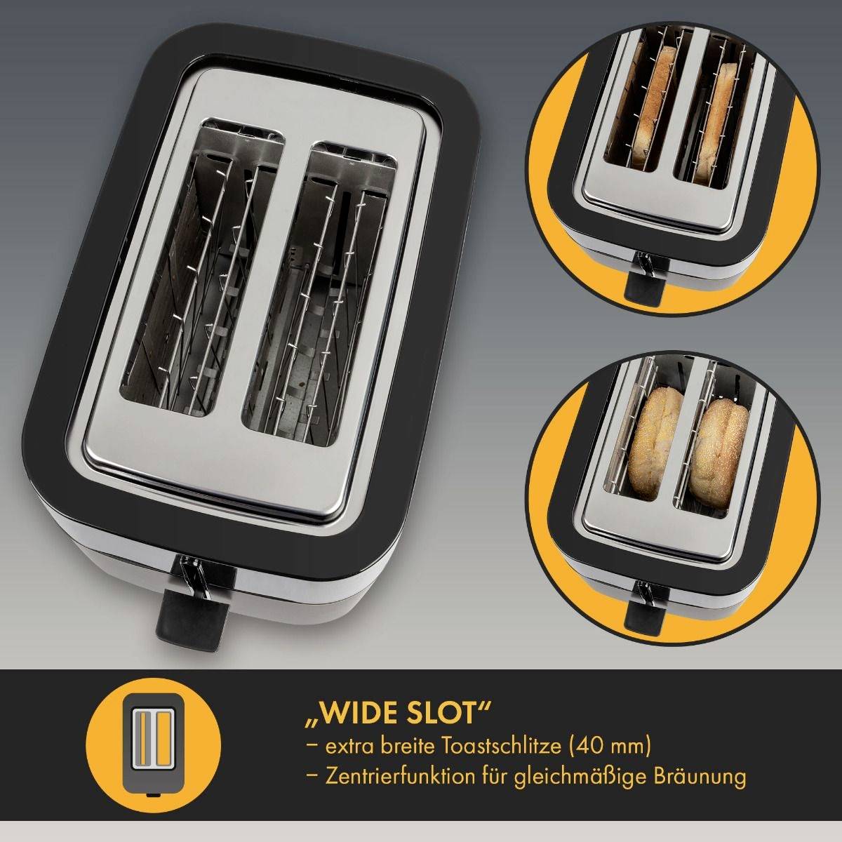 Profi Cook PC-TA 1244 Toaster Schwarz