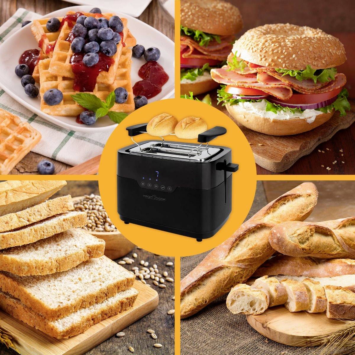 Profi Cook PC-TA 1244 Toaster Schwarz