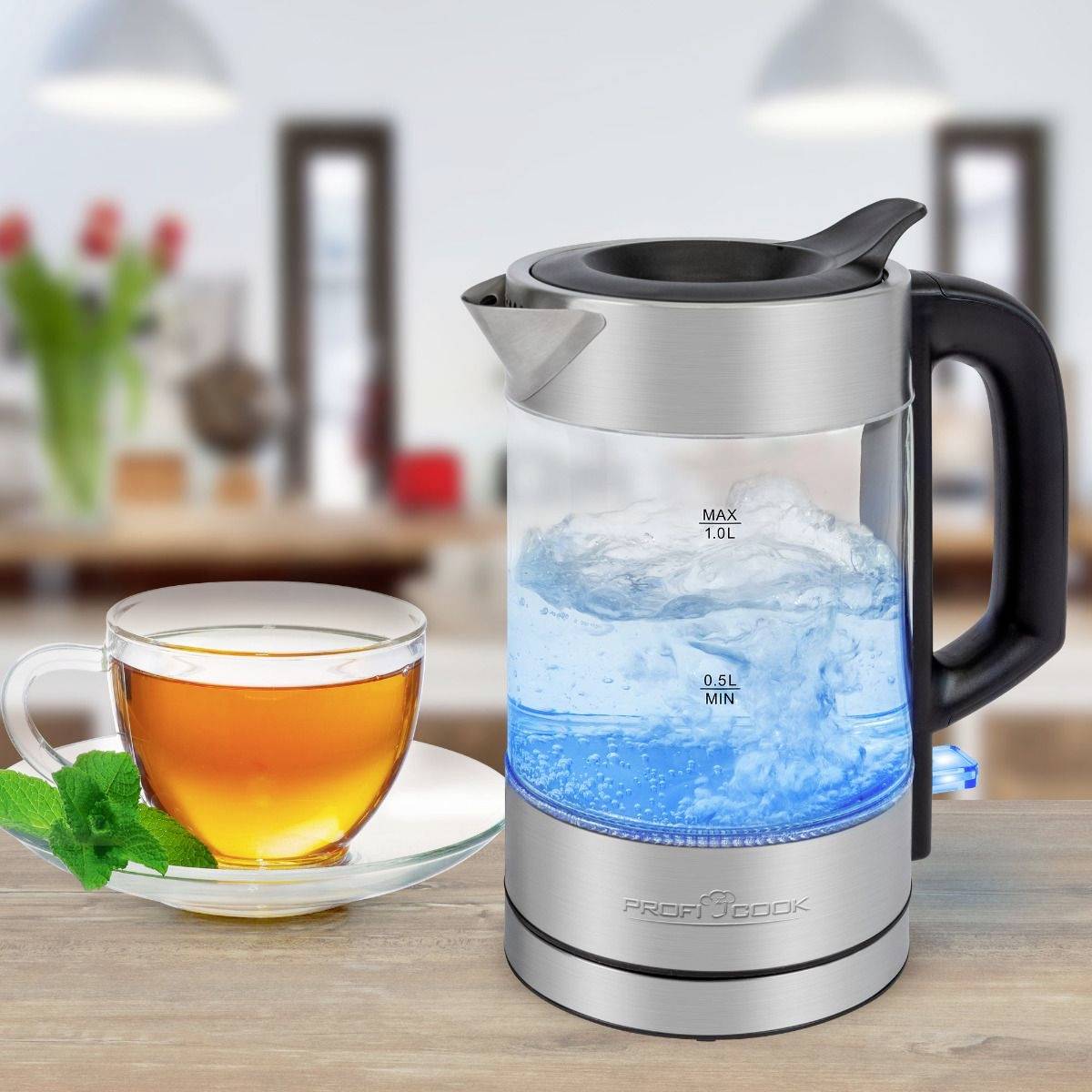 Profi Cook PC-WKS 1229 G Wasserkocher Inox Fassungsvermögen: 1.0 l