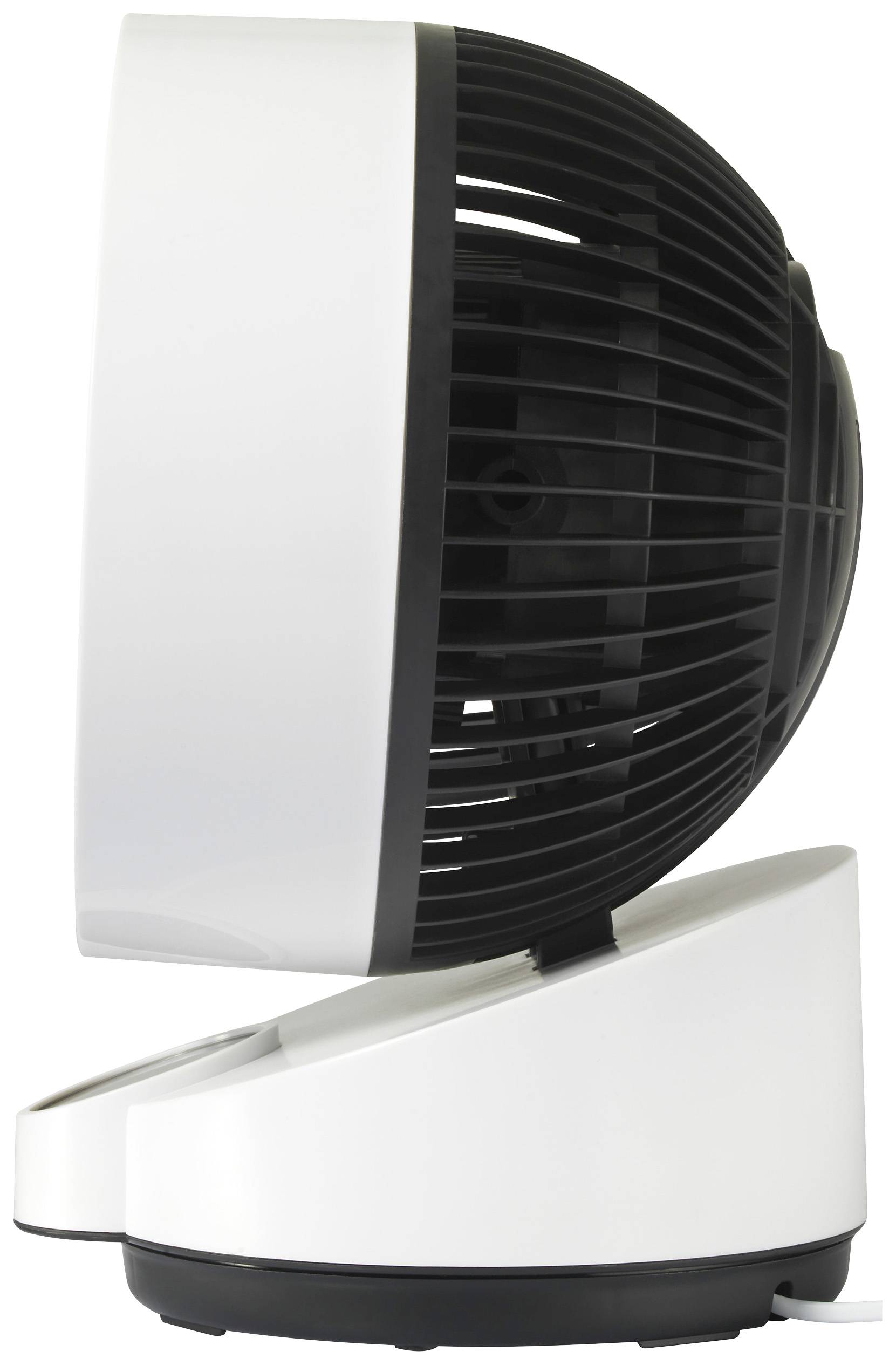 Sygonix Tischventilator 50 W (Ø x H) 250 mm x 318 mm Schwarz, Weiß mit Fernbedienung, Oszillierend, Timer, LED-Display