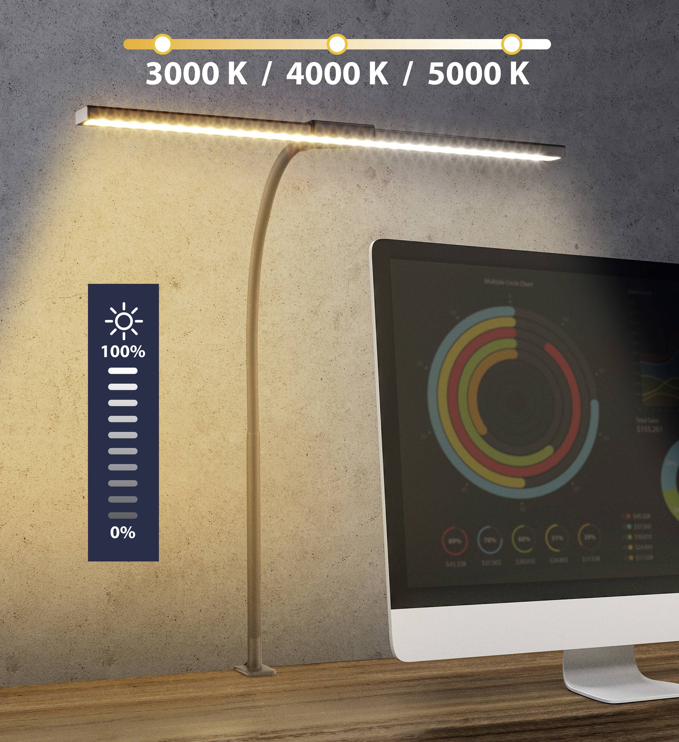 Sygonix SY-5245872 Klemmleuchte SMD LED G (A - G) 4 W Schwarz