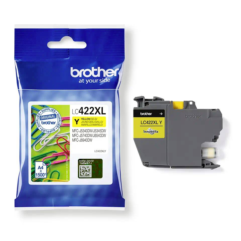 Brother LC422XLY - Hohe Ergiebigkeit - Gelb - original - Tintenpatrone - für Bro