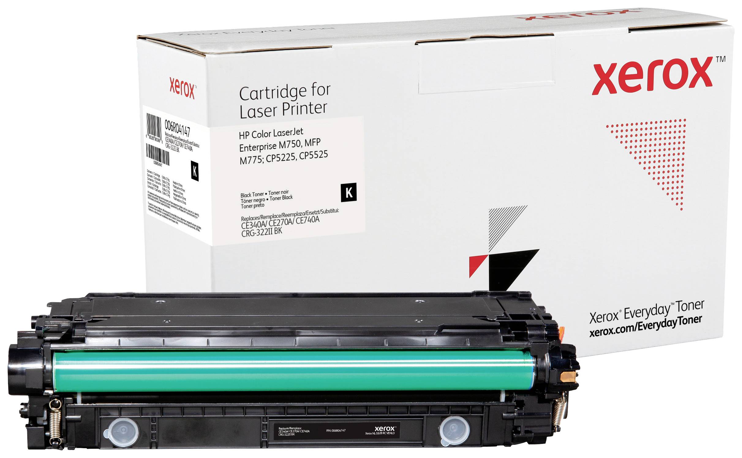 Xerox Toner ersetzt HP 651A/ 650A/ 307A (CE340A/CE270A/CE740A) Kompatibel Schwarz 13500 Seiten Everyday 006R04147